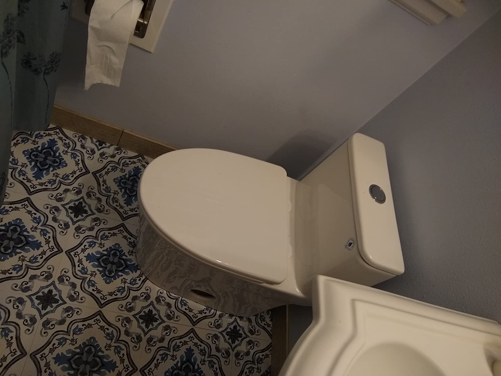 DeerValley Compact One-Piece Toilet 1.28 GPF Single Flush Fully Skirted Bowl with Soft-Close Seat White Space-Saving Elongated Toilets for Small Bathrooms customer photo 2