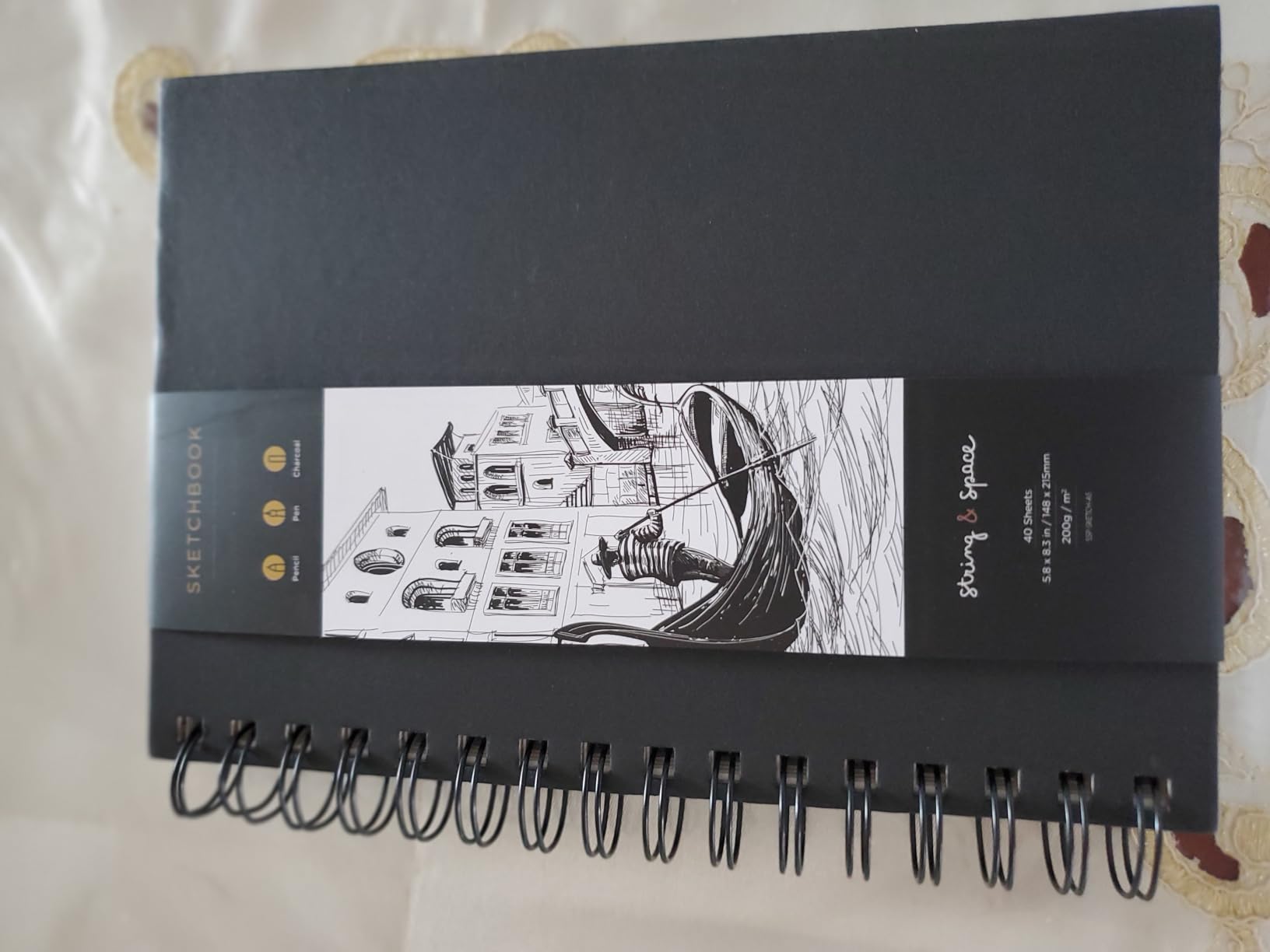 Artist's Sketchbook Hardcover - 200GSM Very Thick Paper - Large, Spiral Sketch Book for Drawing and Mixed Media - 8.25 x 11.4, 40 Sheets / 80 Pages customer photo 2