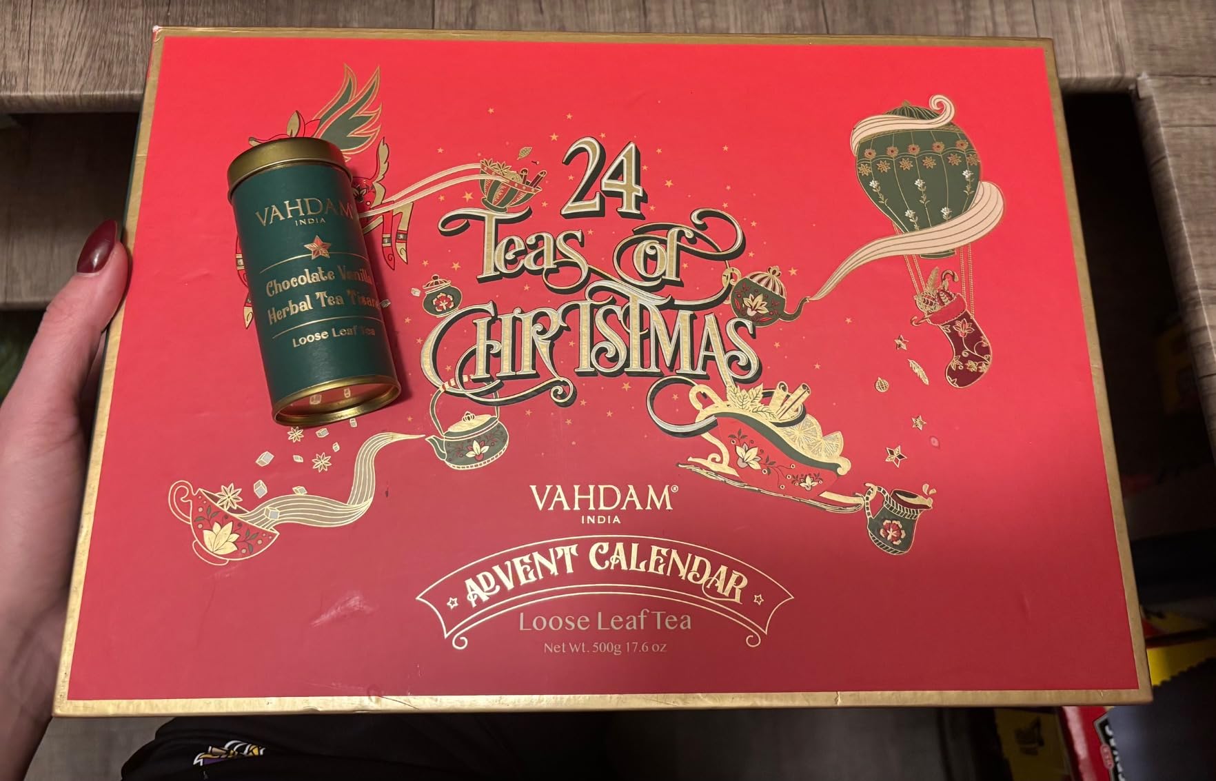VAHDAM, Advent Calendar 2026 (500g/17.63oz) 24 Unique Loose Leaf Tea - Exclusive Holiday Tea Gift Sets | Christmas Advent Calendar 2026 for Adults customer photo 2