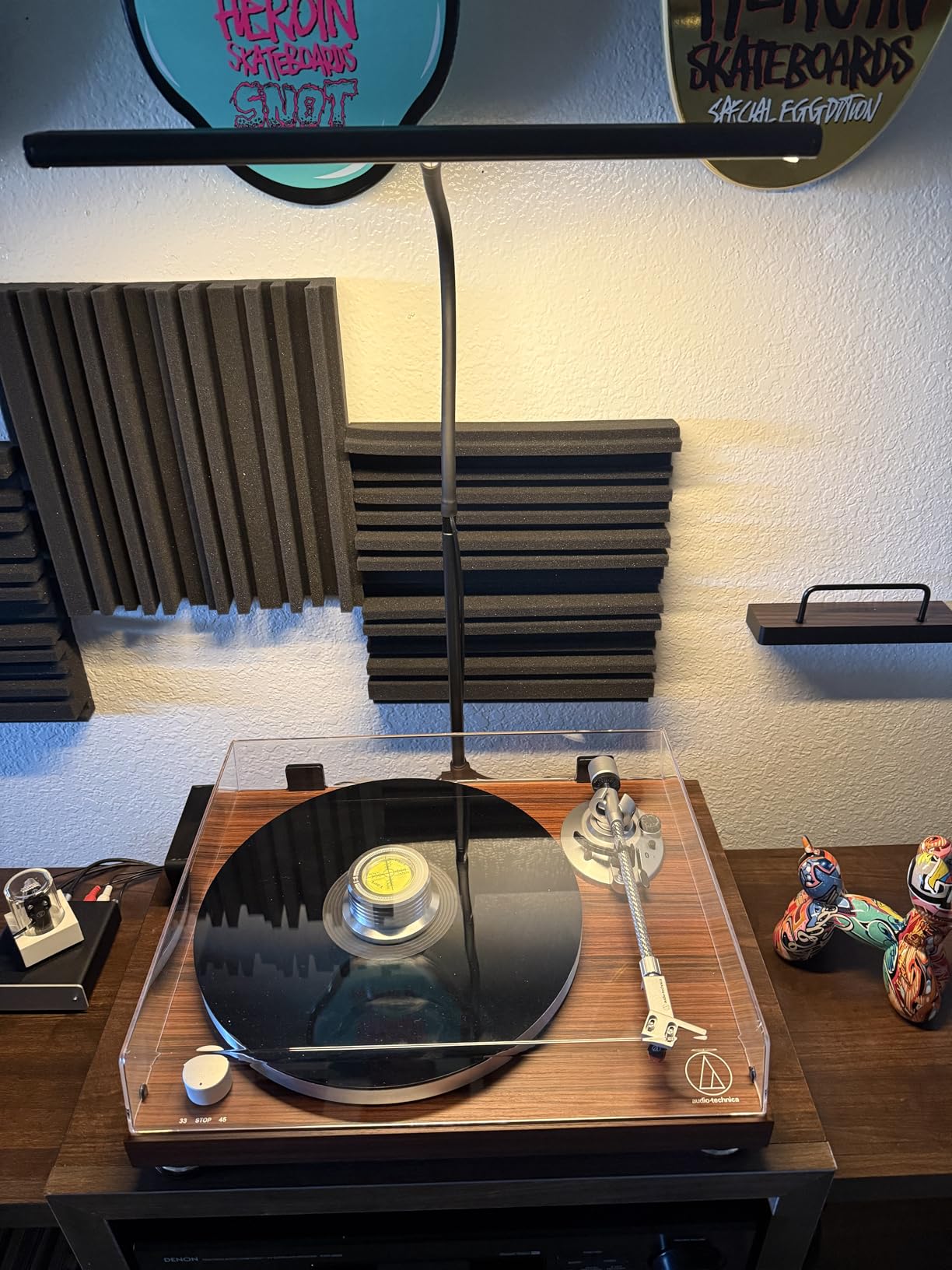 PRO SPIN White Acrylic Turntable Mat - Platter Slipmat for 12