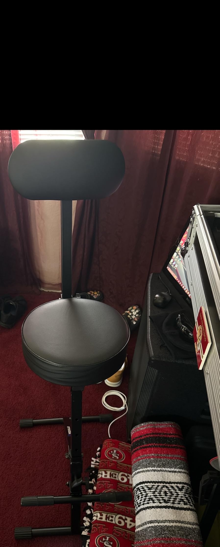 Rockville RDS42 Adjustable DJ/Guitar/Drum/Keyboard Throne Chair, 5 Heights (22-31