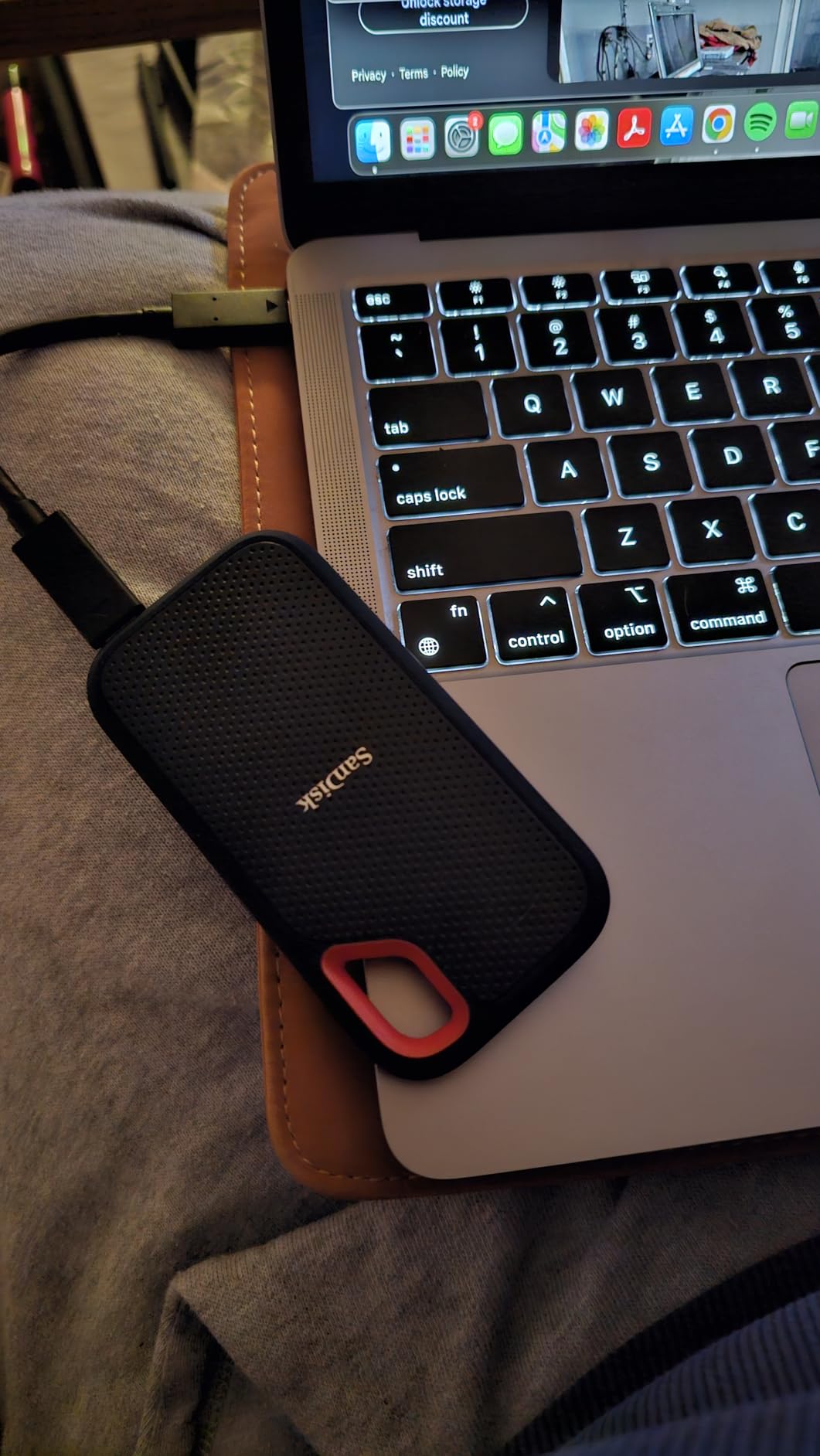 SANDISK 2TB Extreme Portable SSD - Up to 1050MB/s, USB-C, USB 3.2 Gen 2, IP65 Water and Dust Resistance, Updated Firmware - External Solid State Drive customer photo 1
