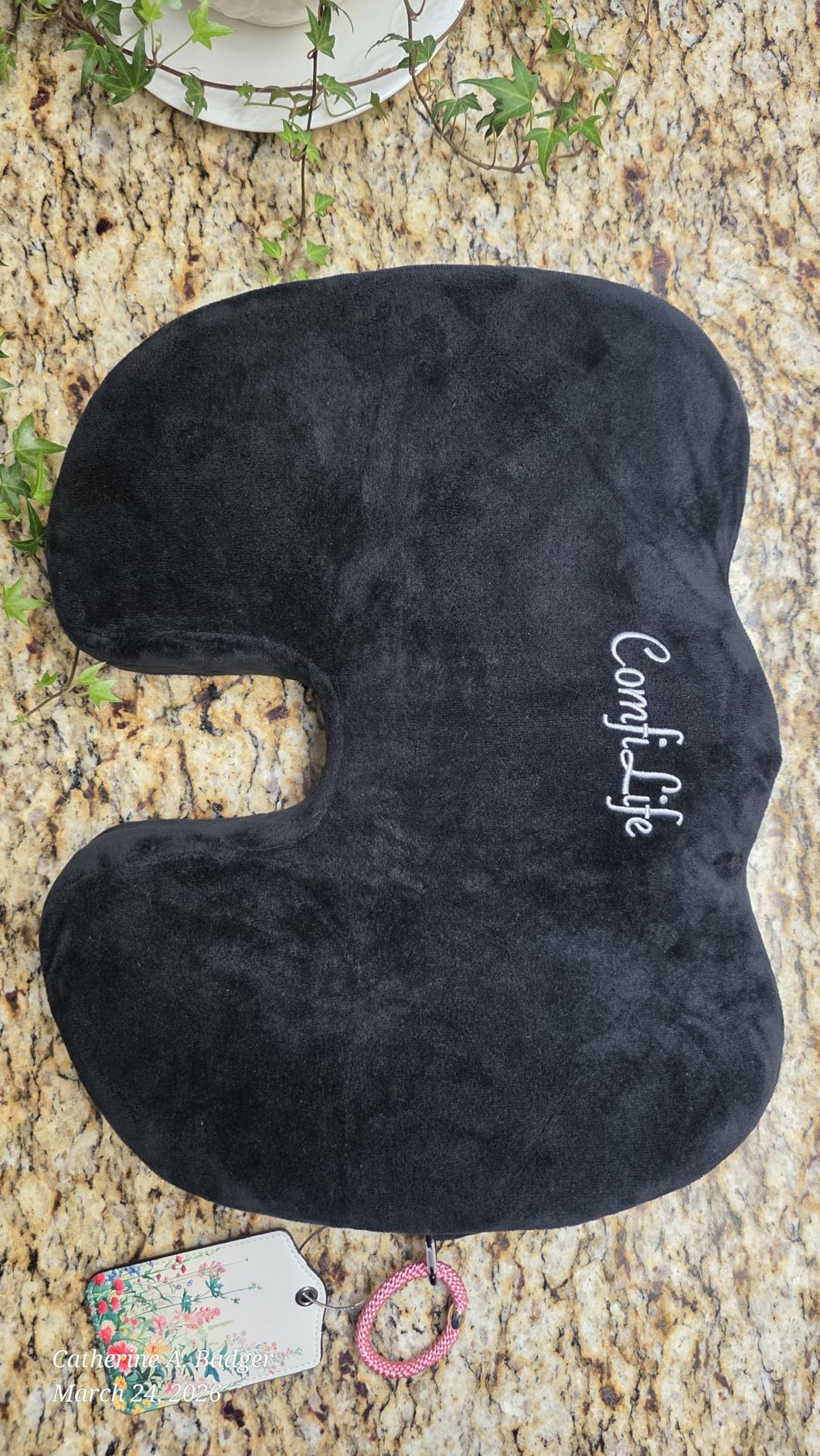 ComfiLife Premium Gel & Memory Foam Seat Cushion - Doctor Recommended Office Chair Cushion, Car Seat Cushion - Chair Cushions for Back & Sciatica Pain Relief (Black) customer photo 1