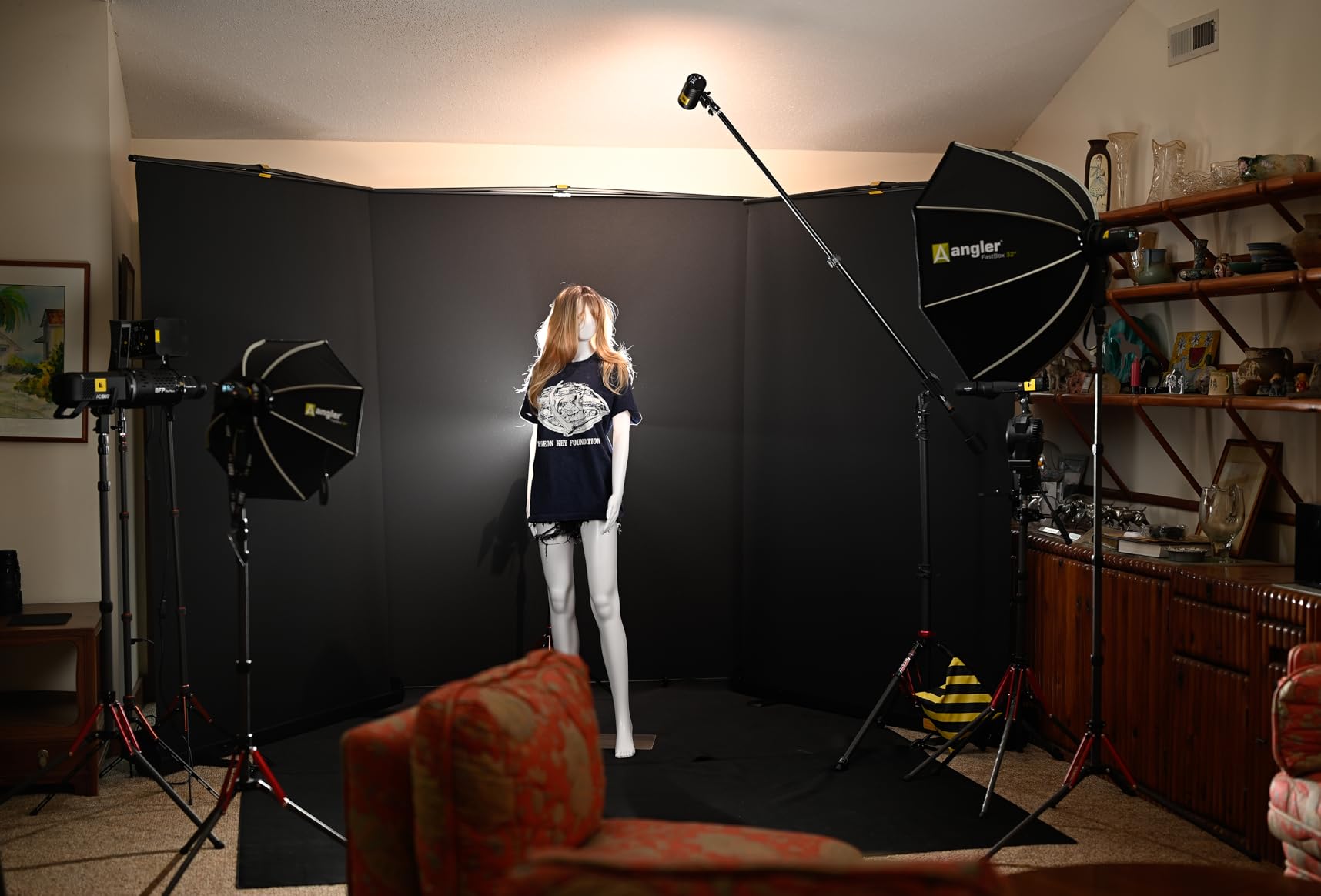 RAUBAY 78.7 x 82.7in Large Collapsible Green Screen Backdrop Portable Retractable Chroma Key Panel Photo Background with Stand for Video Conference, Photographic Studio, Streaming customer photo 1