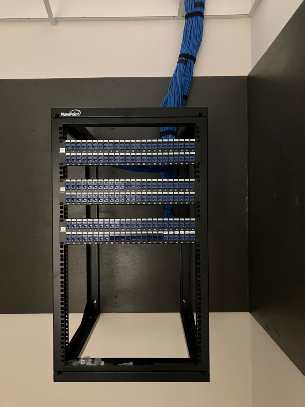 NavePoint 12U Wall Mount Server Rack - Swing Gate Open Frame for 19-Inch IT Equipment - Network Rack for AV & Server Equipment, 24