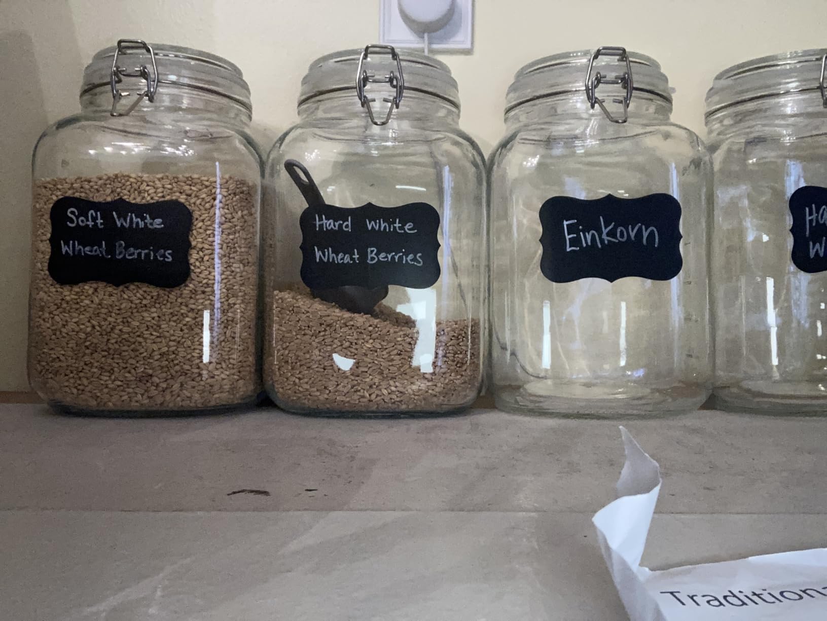 [UPGRADE] 2 Pack Square Super Wide Mouth Airtight Glass Storage Jars with Lids, 1.1 Gallon Glass Container with 2 Measurement Marks, Canning Jars with Leak-proof Lid for Kitchen customer photo 1