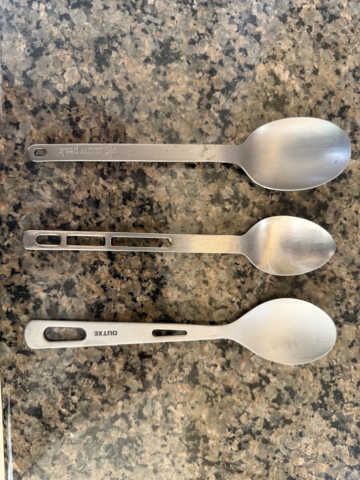 OUTXE Titanium Flatware Knife Fork Spoon Set Lightweight Ti Camping Utility Cutlery Set with Carrying Bag for Traveling Picnic Hiking customer photo 1