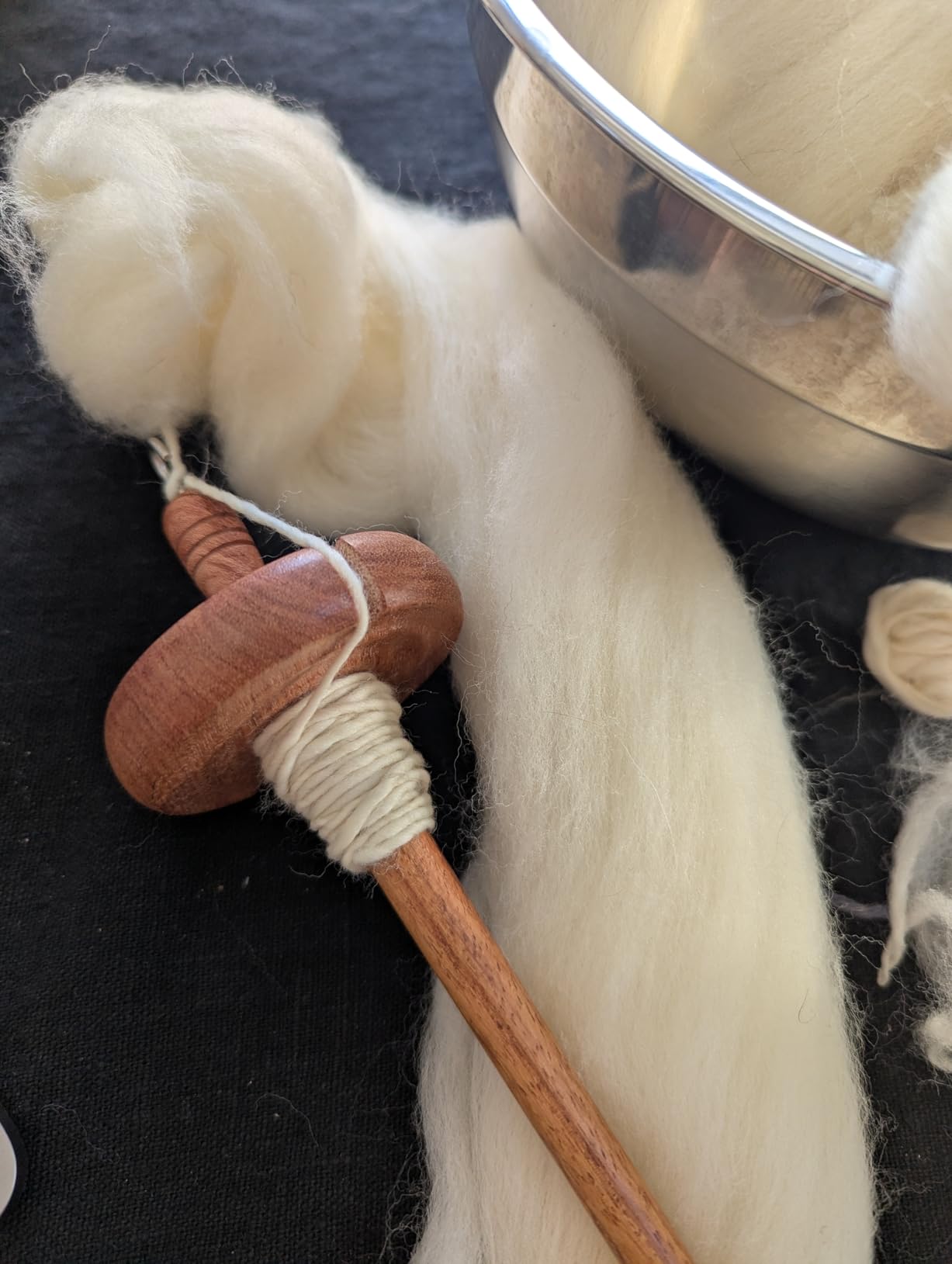 Revolution Fibers Merino Wool Roving 1 lb (16 Ounces) for Spinning | Soft Chunky Jumbo Yarn for Arm Knitting Blanket | 100% Natural Undyed (Off-White) Wool Yarn customer photo 1