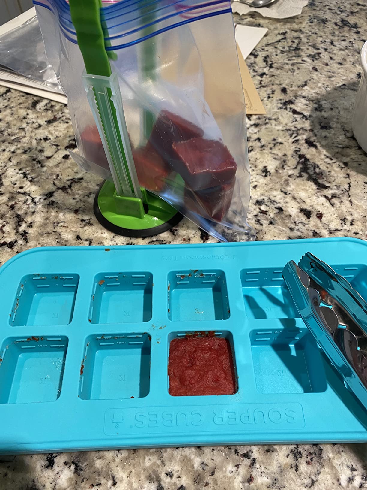 Souper Cubes Silicone Freezer Molds Gift Set with 2 Tbsp, 1/2, 1, and 2 Cup Silicone Freezer Trays With Lids - Meal Prep and Kitchen Essentials Bundle - Aqua customer photo 1