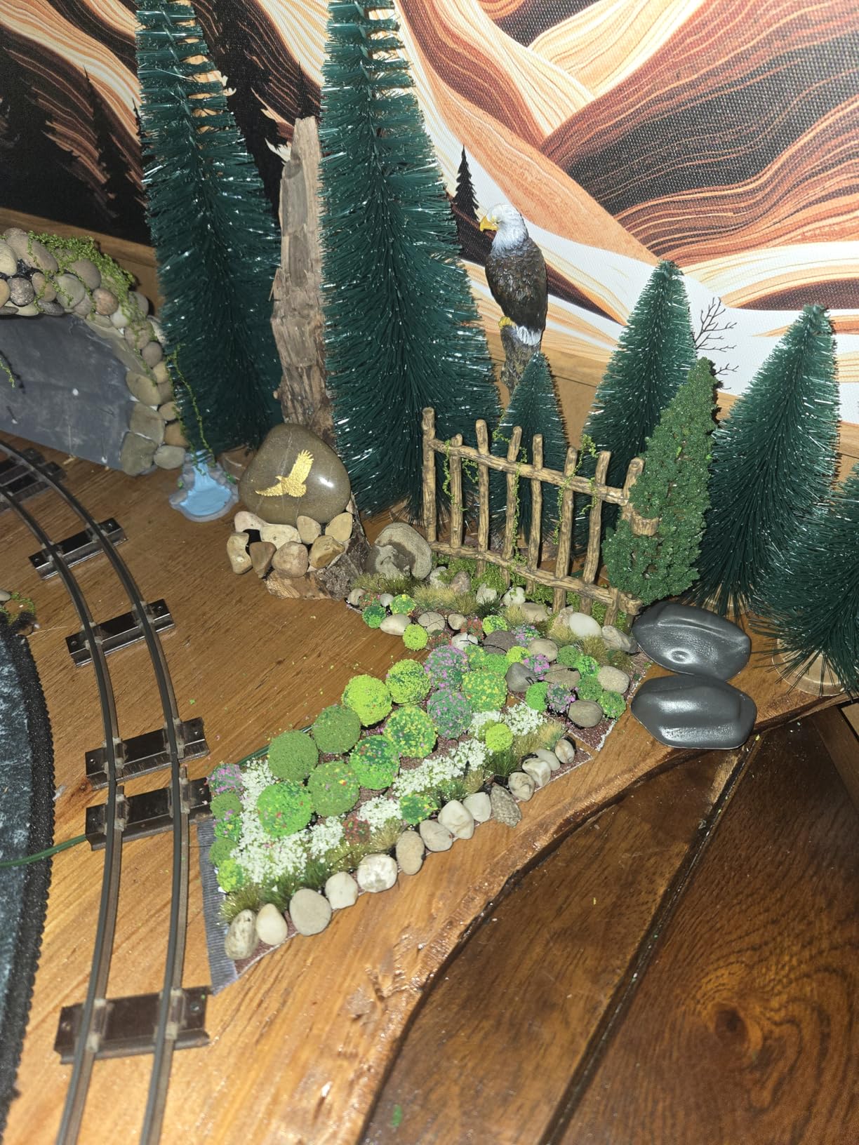 28 Pcs Green Bushy Tufts Lowland Shrubs Tuft Terrain Model Kit Static Scenery Model DIY Miniature for Train Landscape Railroad Scenery customer photo 2
