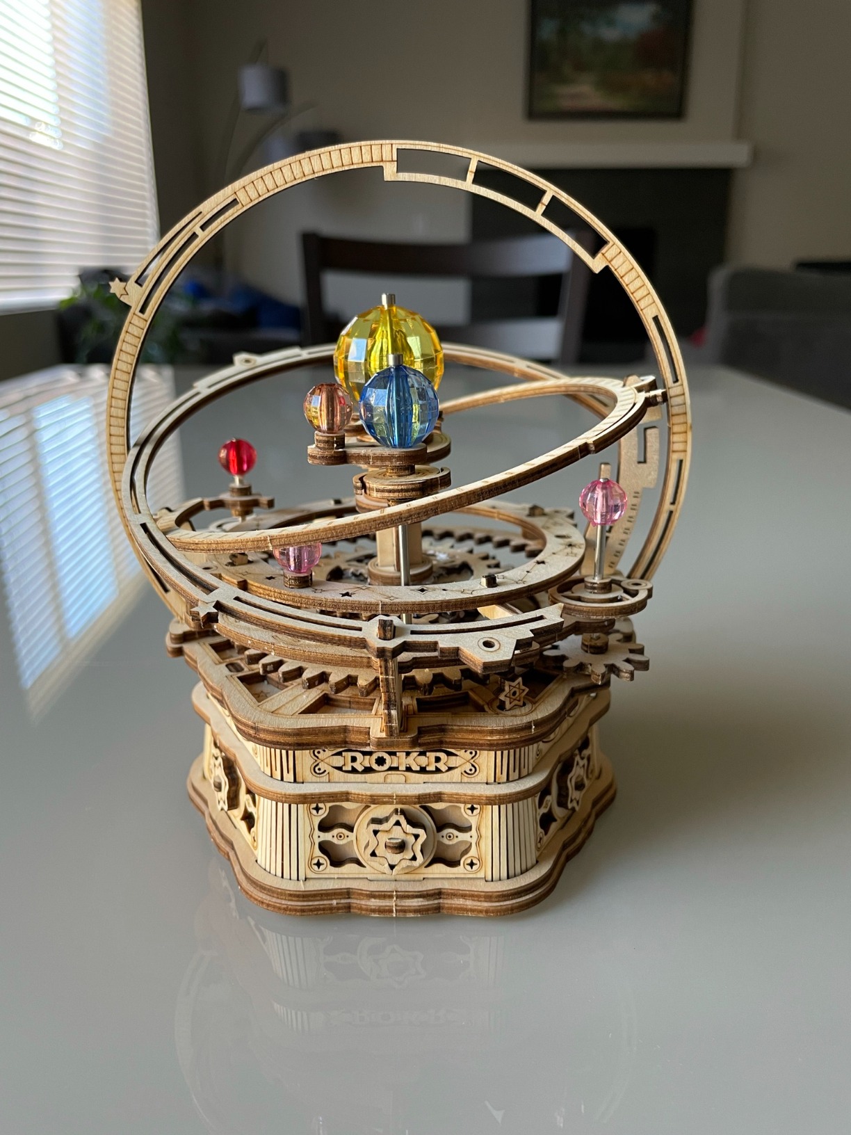 ROKR 3D Wooden Puzzles for Adults Mechanical Music Box-Starry Night, DIY Rotating Music Box Model Building Kits for Teens customer photo 2