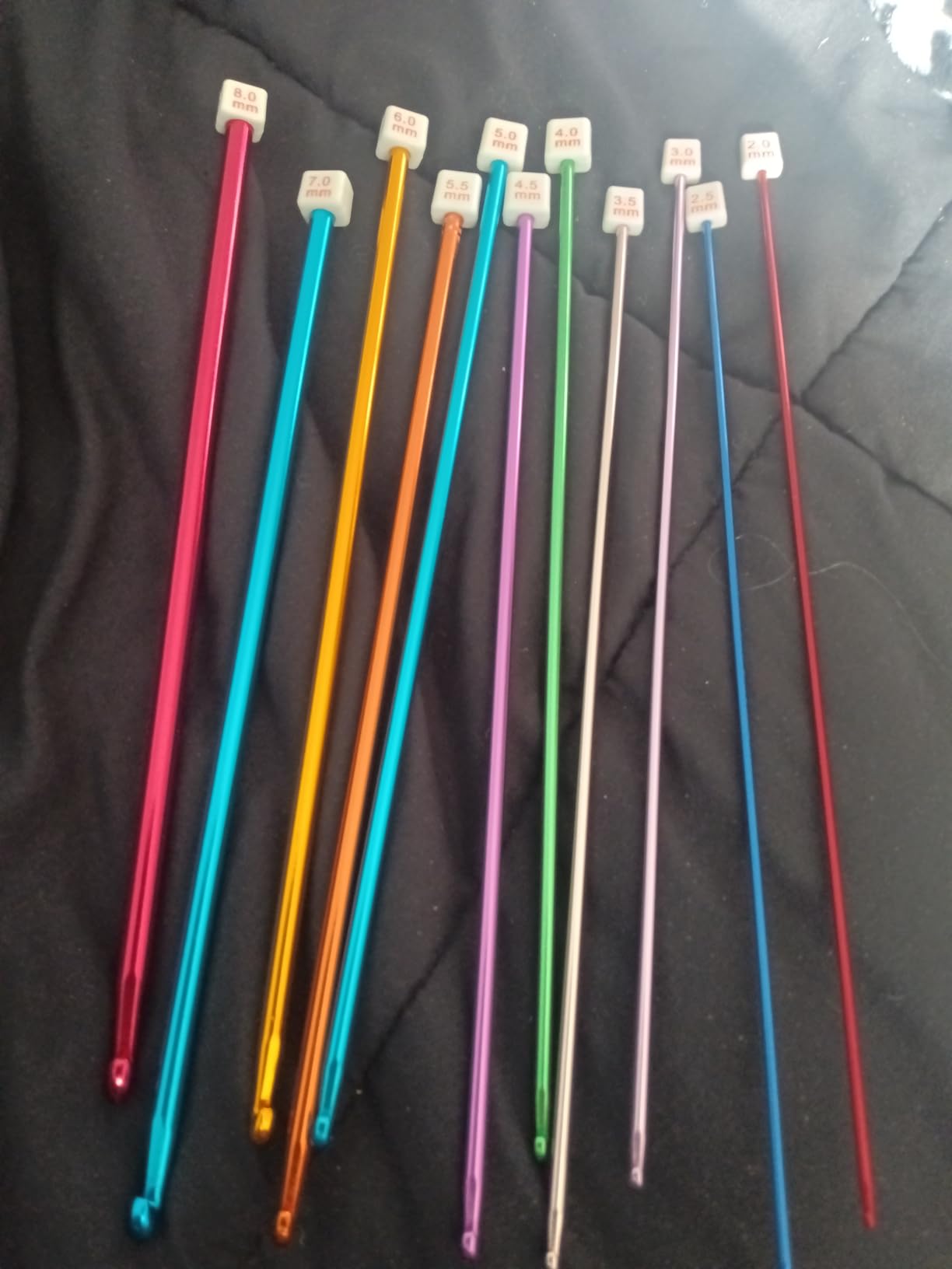 Coopay Long Crochet Hook Set, 11pcs Tunisian Multicolor Afghan Crochet Needles for Crocheting, 2mm(B)-8mm(L), Great Knitting & Crochet Supplies Tool for Beginner, Crocheter & Knitter customer photo 1