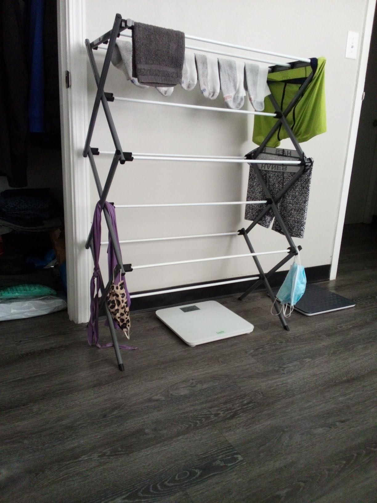 Honey-Can-Do Collapsible Clothes Drying Rack - Durable, Space-Saving Laundry & Towel Rack, Sturdy Clothing Rack for Hanging Clothes Indoors & Outdoors, Steel customer photo 1