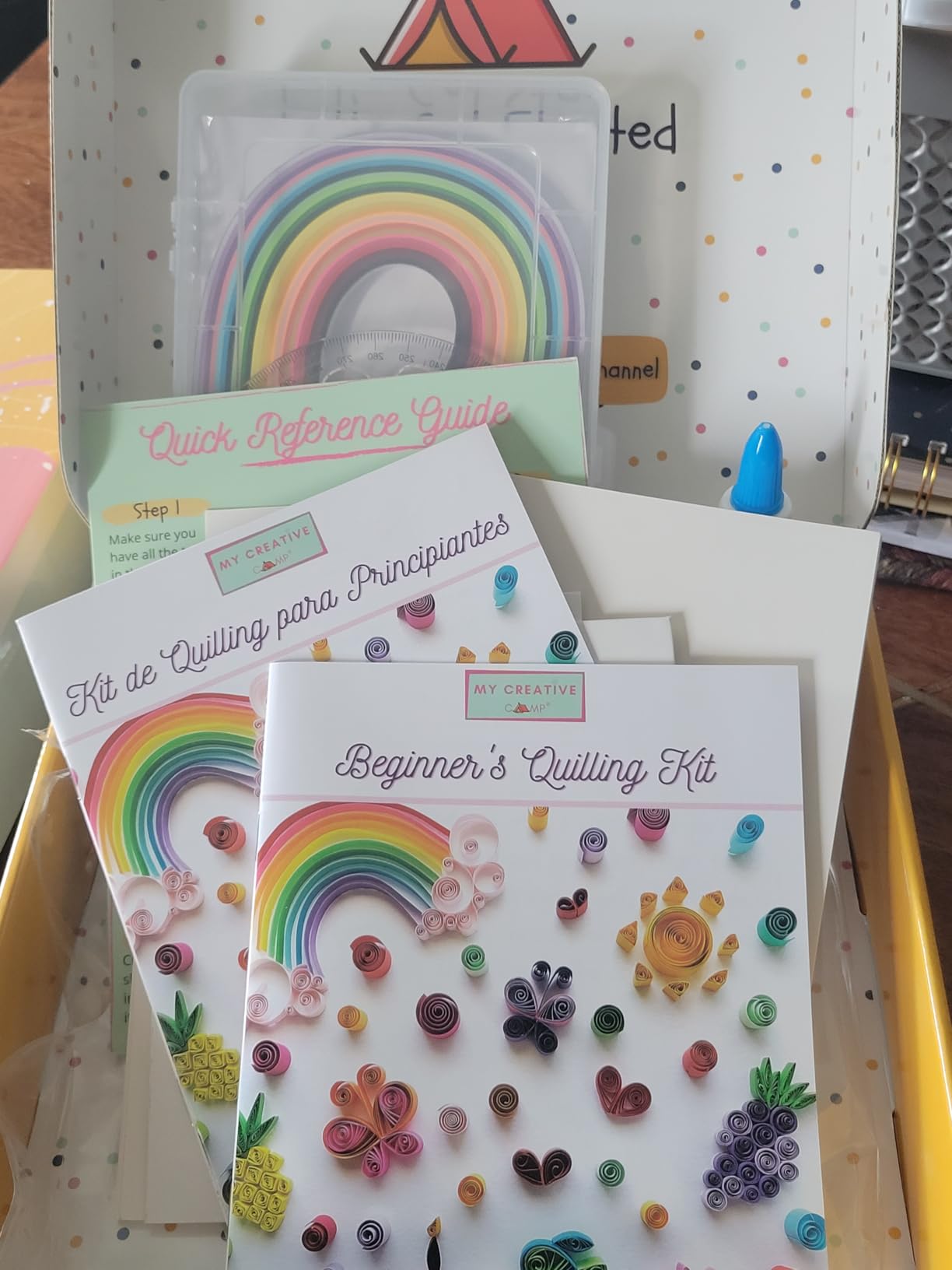 MY CREATIVE CAMP Beginner's Quilling Kit for Kids and Adults, DIY Craft Kit with Tools, Instructions & Storage Box, Makes 10+ Fun Projects customer photo 2