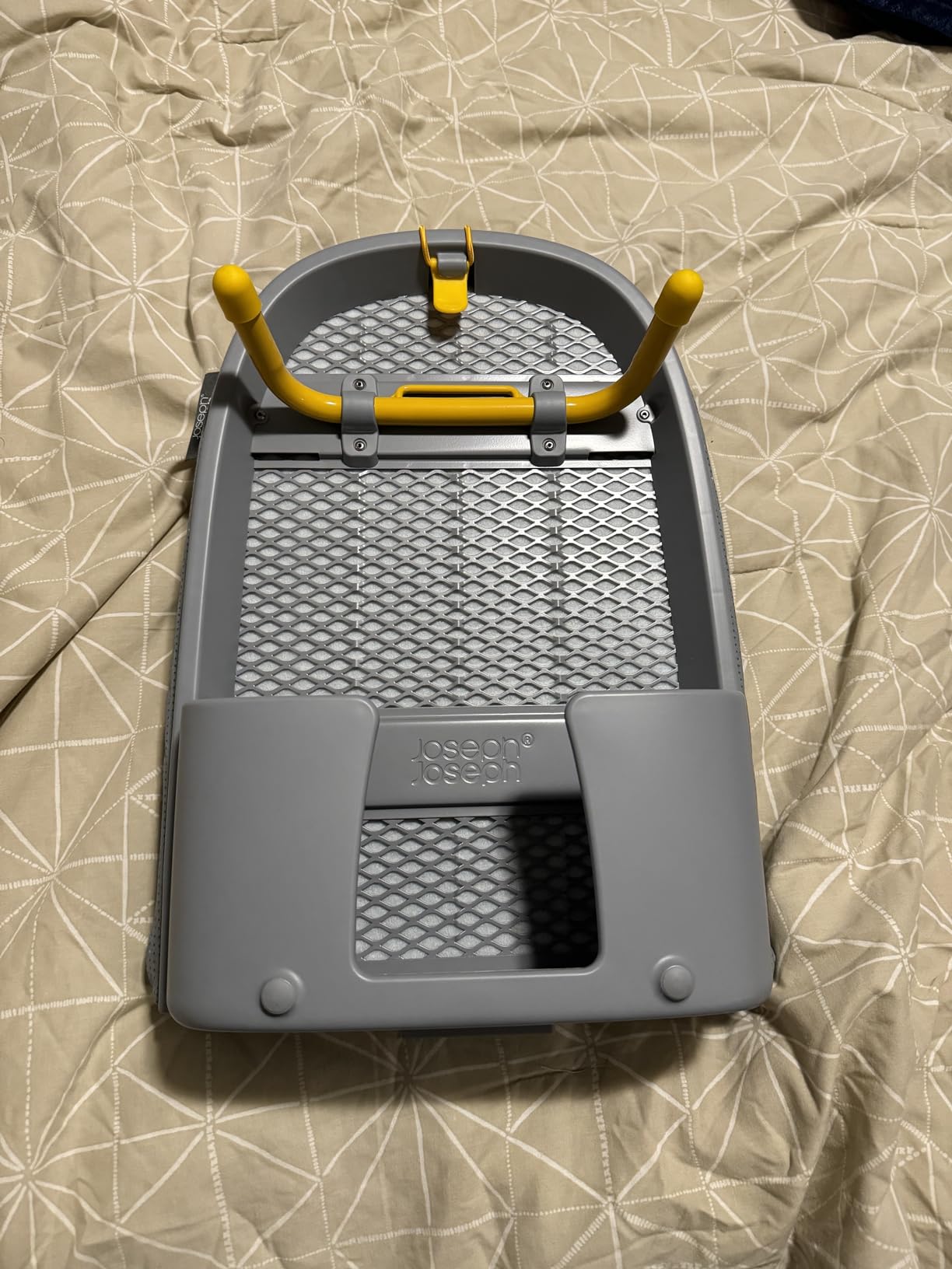 Joseph Joseph Pocket Folding Tabletop Ironing Board with Iron Holder and Wall Mount, Compact Space-Saving, Grey/Yellow customer photo 1