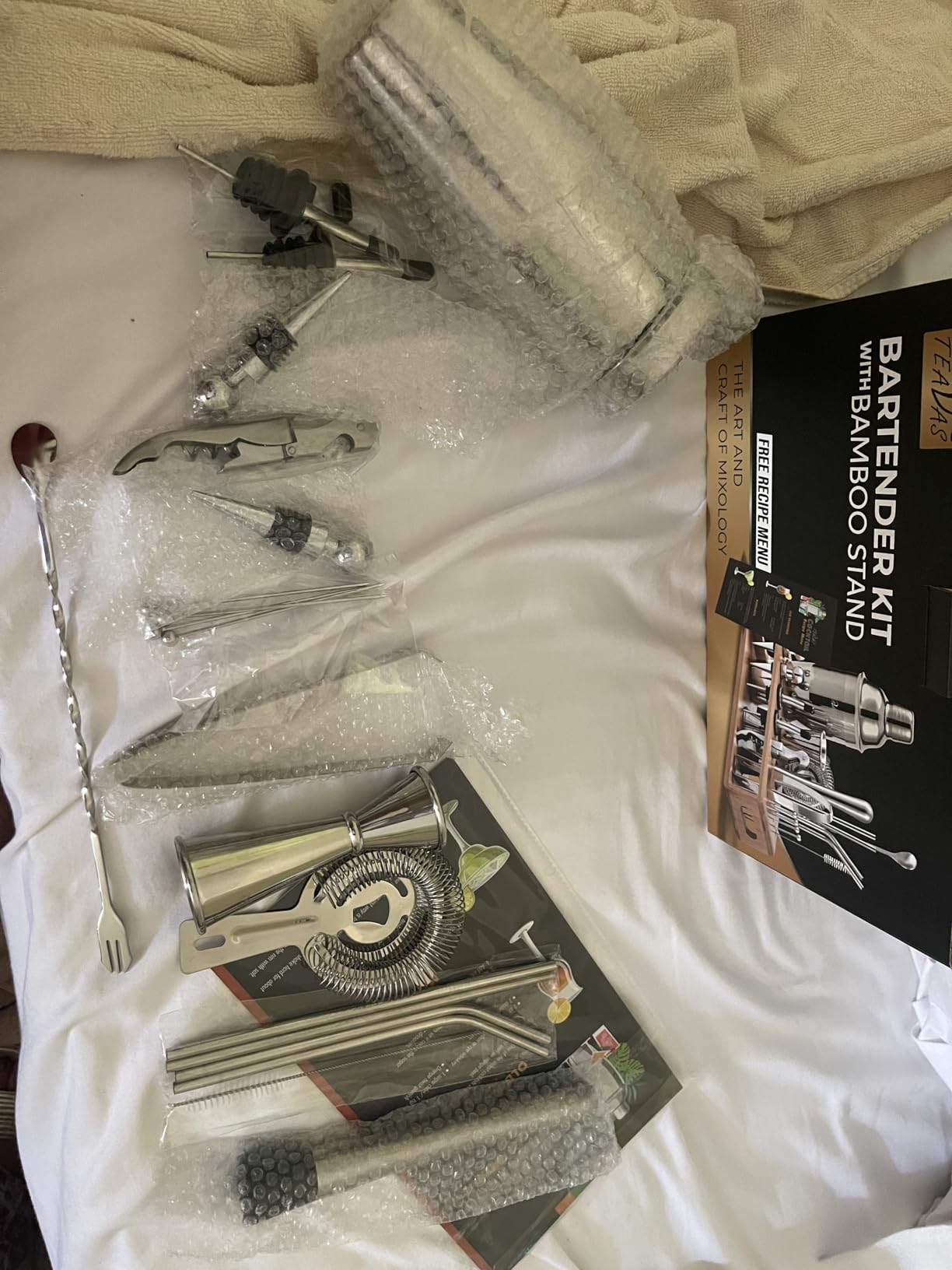 Mixology Bartender Kit with Japanese Jigger & Bamboo Stand - 25 Piece Stainless Steel Cocktail Making Set customer photo 1
