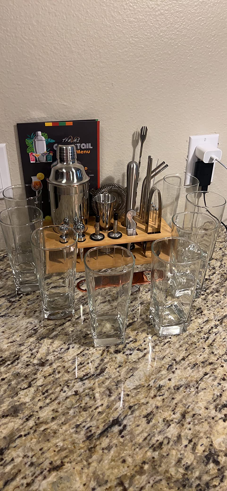 Mixology Bartender Kit with Japanese Jigger & Bamboo Stand - 25 Piece Stainless Steel Cocktail Making Set customer photo 2