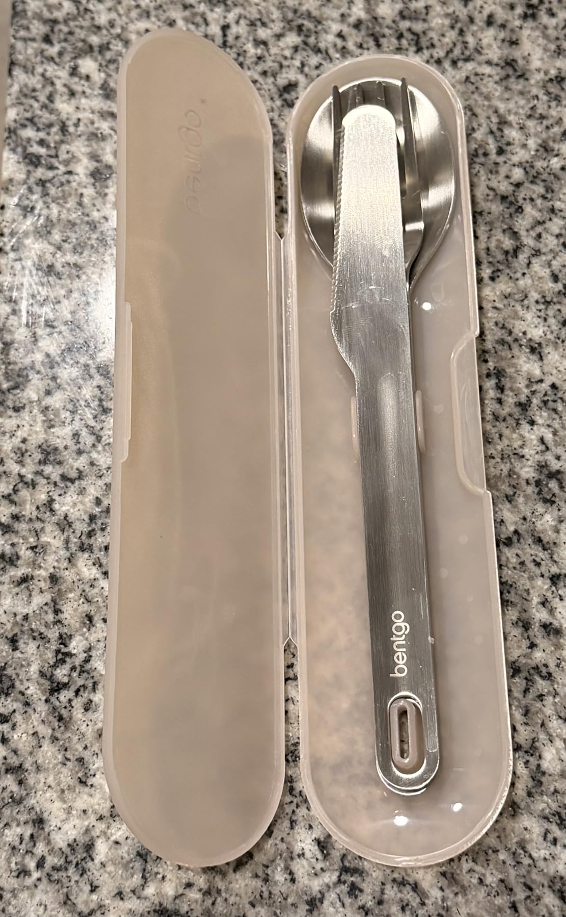 Bentgo Stainless Travel Utensil Set - Reusable 3-Piece Silverware Set with Carrying Case, High-Grade Premium Steel, BPA-Free Case, Eco-Friendly - Ideal for Travel, Camping, and Office Use (Carbon) customer photo 1