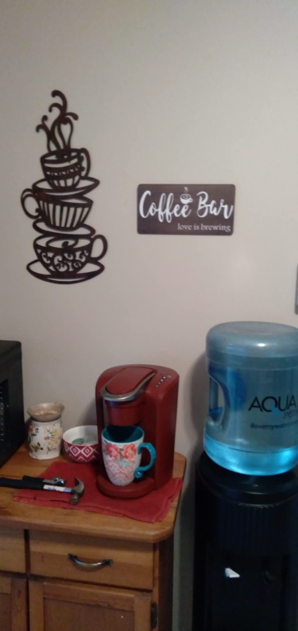 Jetec Coffee Bar Sign Wall Decor Rustic Wood - 12x6 Inch Farmhouse Plaque customer photo 2