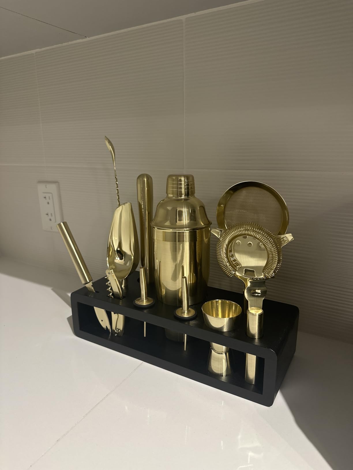Highball & Chaser 13-Piece Cobbler Cocktail Shaker Set Matte Copper Stainless Steel Bartender Kit customer photo 1