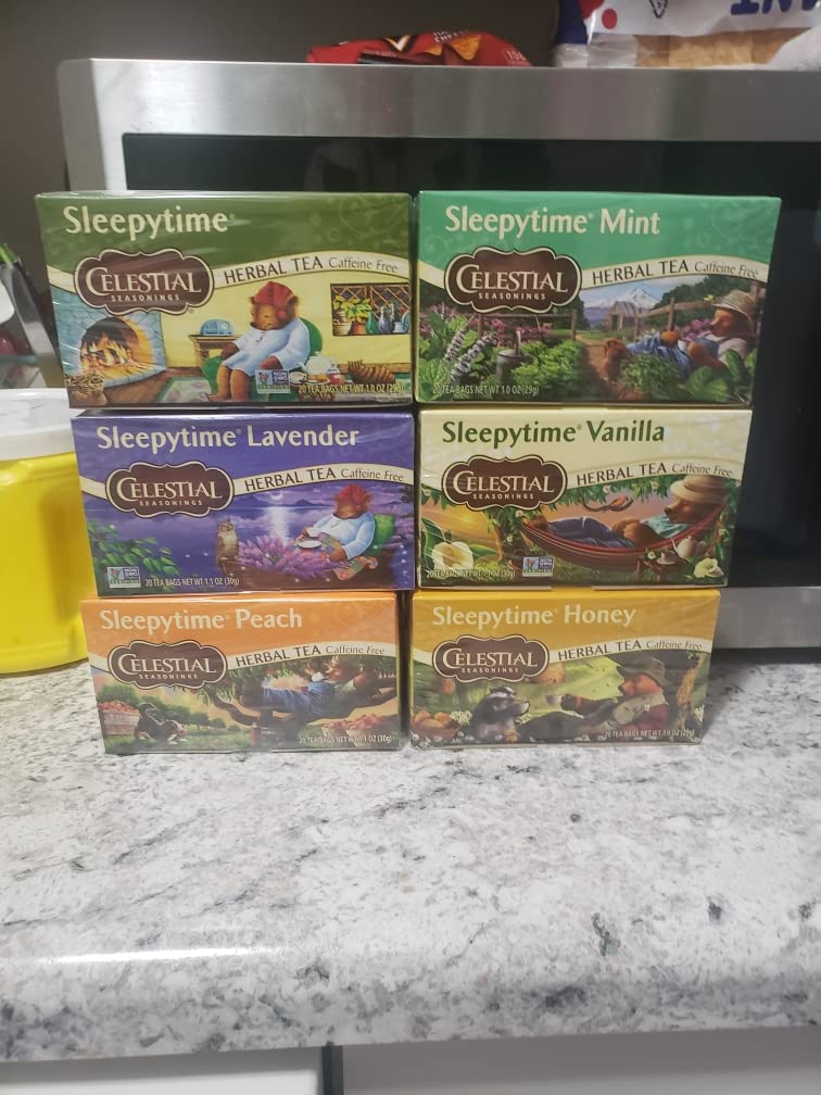 Celestial Seasonings Sleepytime Herbal Tea, Variety Pack - Caffeine Free Sleep Tea, 20 Tea Bags Per Box (Pack of 6) customer photo 1