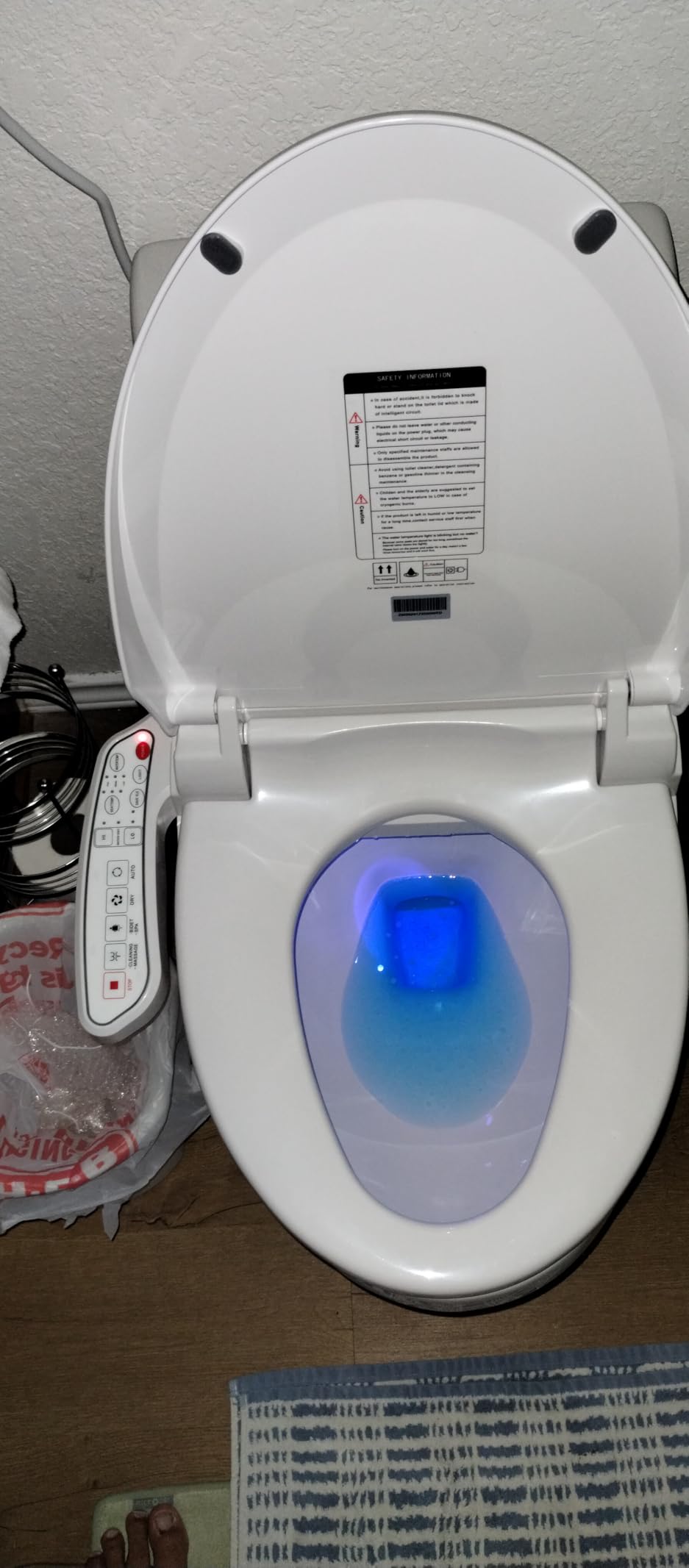 ZMJH ZMA102 Bidet Toilet Seat, Unlimited Warm Water, Vortex Wash, Electronic Heated, Warm Air Dryer, Rear and Front Wash, LED Light, Need Electricity, White, (Elongated) customer photo 1