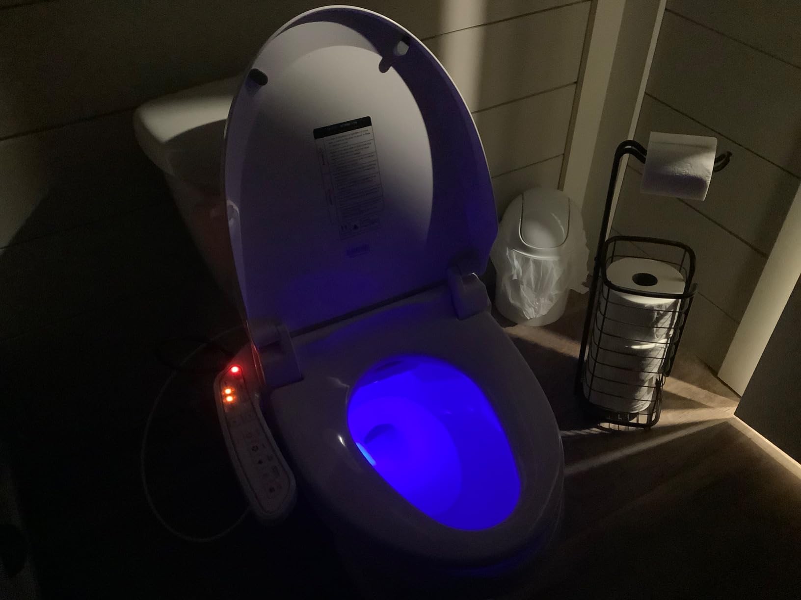 ZMJH ZMA102 Bidet Toilet Seat, Unlimited Warm Water, Vortex Wash, Electronic Heated, Warm Air Dryer, Rear and Front Wash, LED Light, Need Electricity, White, (Elongated) customer photo 2