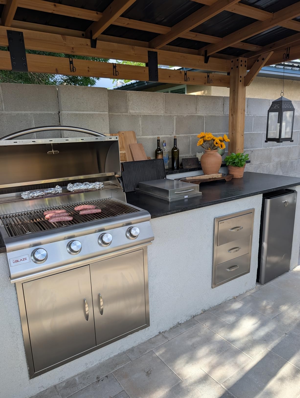 Blaze Prelude LBM Built-In Natural Gas Grill | 25-Inch 3-Burner BBQ with 42,000 BTUs | 304 Stainless Steel Construction | Flame Stabilizing Grids customer photo 1