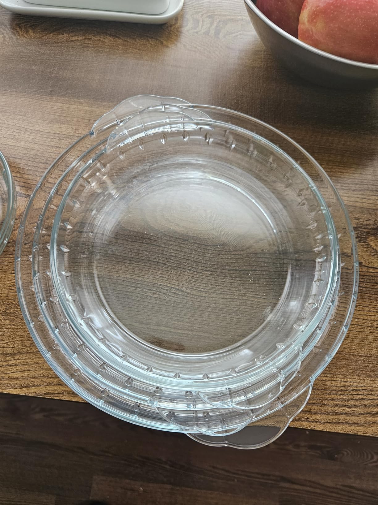 4 Packs Glass Pie Plates, MCIRCO Deep Pie Pans Set (7