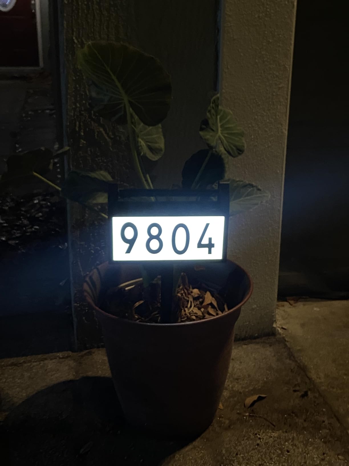 MAXvolador Solar Address Sign Lighted House Numbers Waterproof, Solar Powered LED Illuminated Address Plaques with Stakes, 3-Color in 1 Address Number customer photo 1