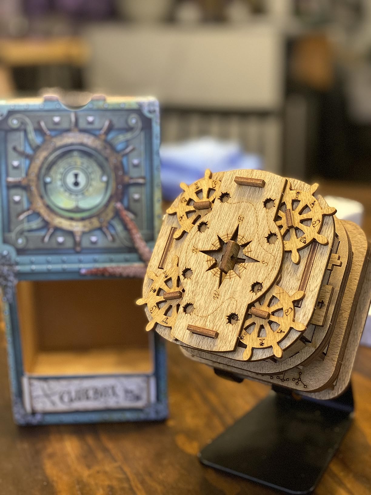 iDventure Cluebox - Davy Jones Locker - Escape Room Game - Pirate Puzzle Box - Gift Box - 3D Wooden Puzzle for Adults - Wooden Jigsaw - Brain Teaser - Birthday Gift Gadget for Men - Money Box customer photo 2