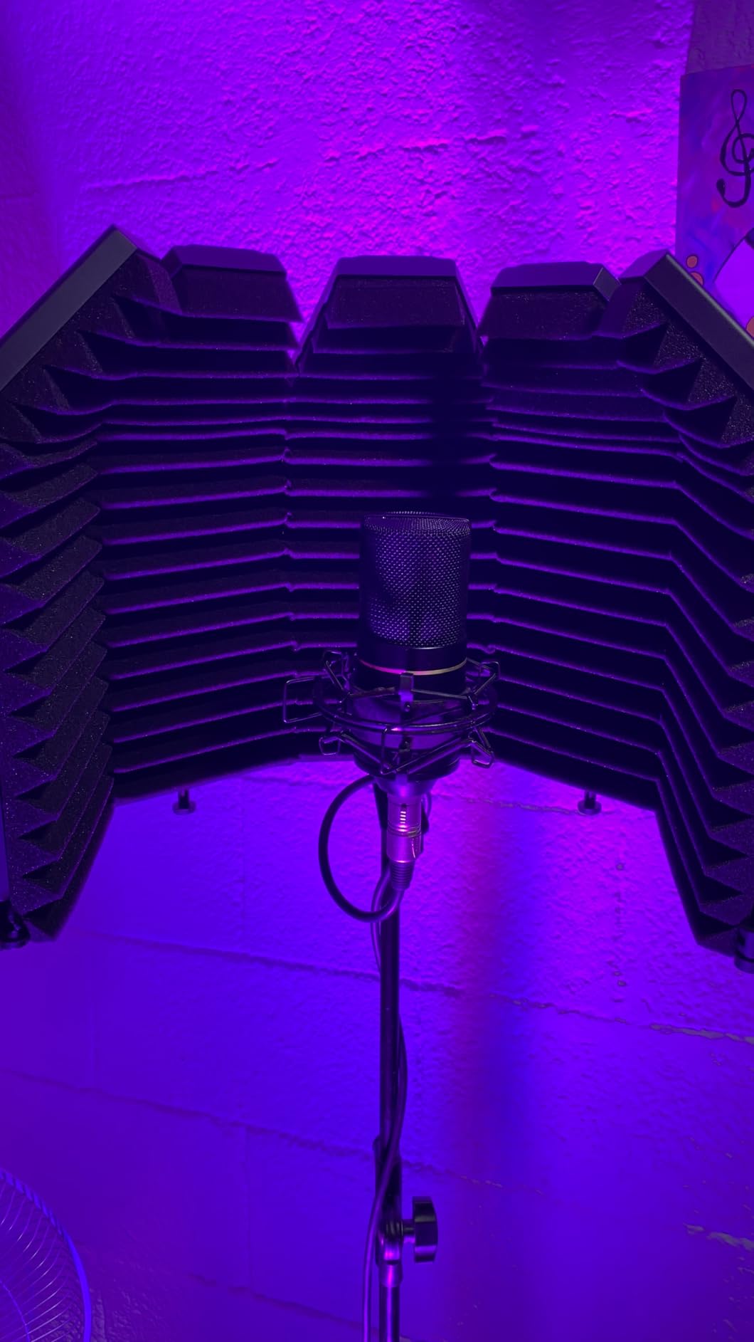 XTUGA Recording Microphone Isolation Shield, High Density Absorbent Foam 5 Panels to Filter Vocal, Top Enclosed Foldable Soundproof Cover customer photo 2