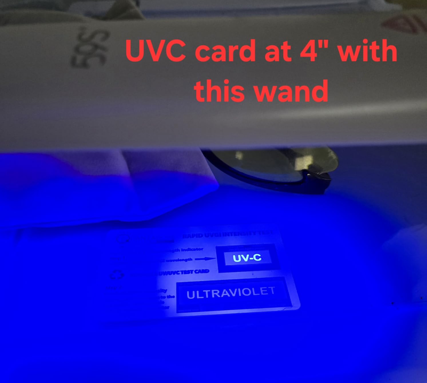 UV Light Sanitizer Wand, Portable UVC Light Disinfector Lamp Chargable Foldable UV Wand for Home Hotel Travel with 20 UV-C LED Beads customer photo 1