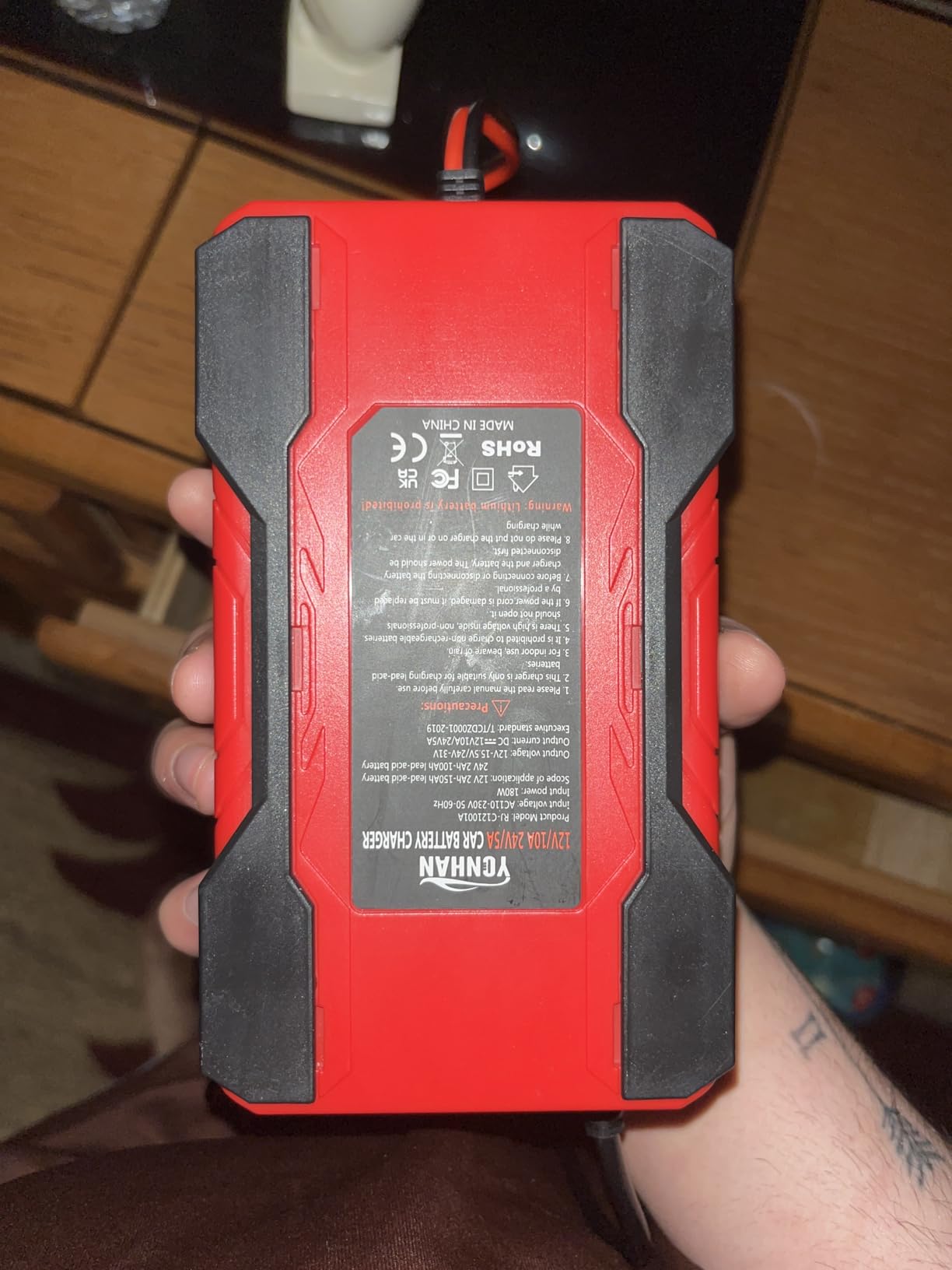 YONHAN Battery Charger 10-Amp 12V and 24V Fully-Automatic Smart Car Battery Charger, Battery Maintainer Trickle Charger, and Battery Desulfator with Temperature Compensation customer photo 2