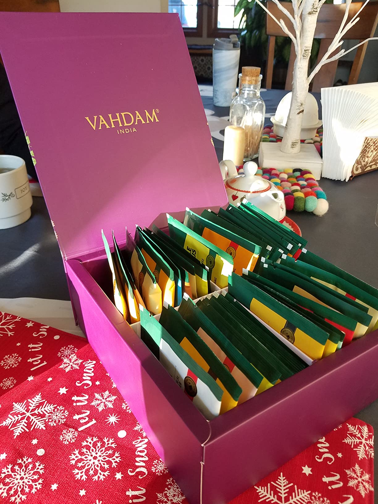 VAHDAM, Assorted Tea in Presentation Box (24 Variants, 24 Pyramid Tea Bags) Long Leaf Pyramid Variety Pack | Premium Tea Gifts | Gifts for Women & Men customer photo 2