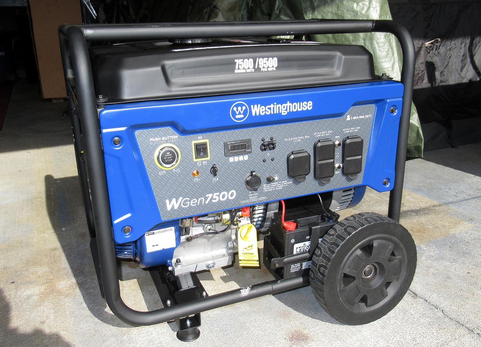 Westinghouse 9500 Peak Watt Home Backup Portable Generator, Remote Electric Start with Auto Choke, Transfer Switch Ready, Gas Powered, CO Sensor customer photo 2