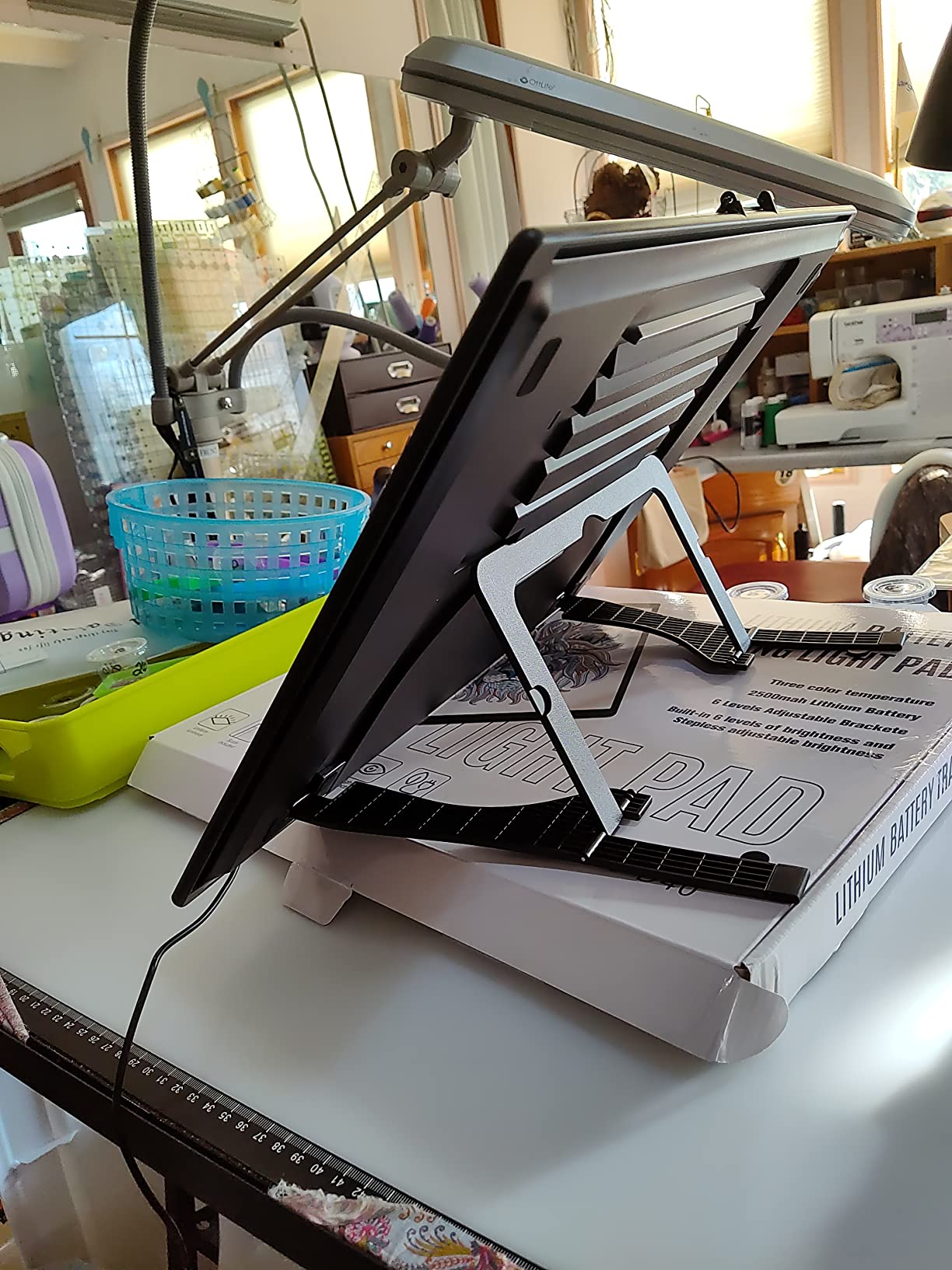 A3 Light Pad, Rechargeable Light Board for Diamond Painting, Tracing Light Box with Stand and Clip customer photo 2