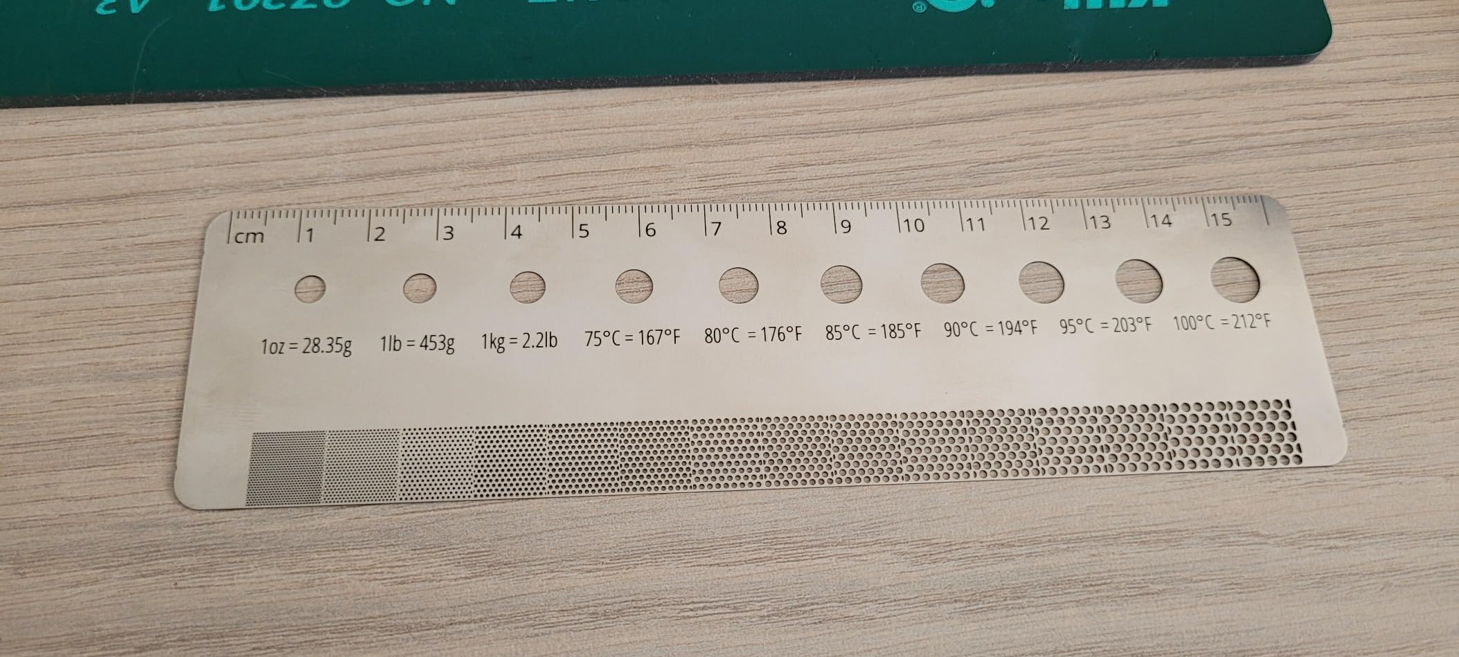 KRUVE Brewler Coffee Grind Ruler - Stainless Steel Coffee Bar Accessories for Home, Coffee Grind Size 200-1600 Microns, Green Bean Grading 11/64-20/64, 5.9 Inch Ruler, Conversion Chart, Magnetic Guide customer photo 1