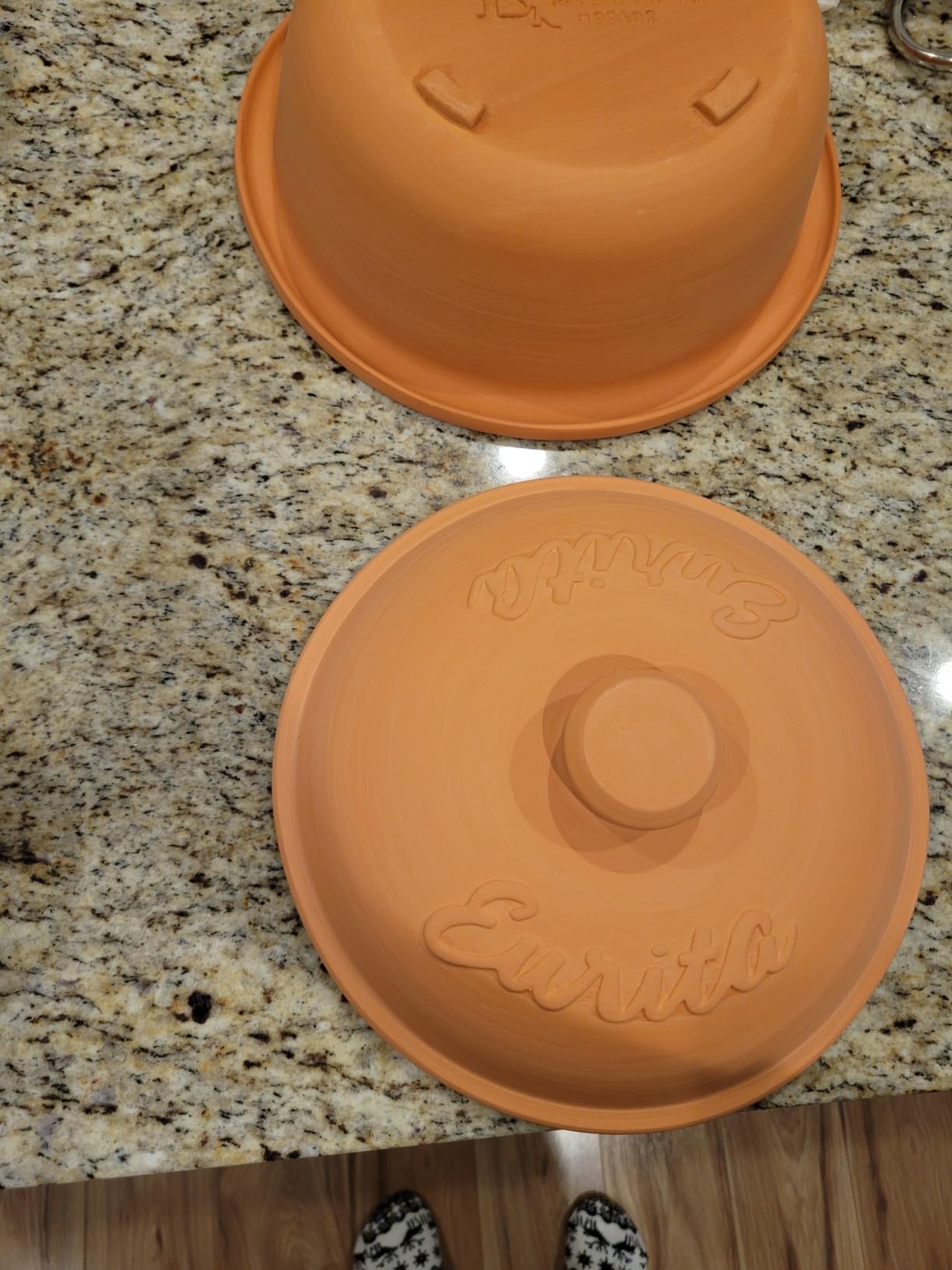 Reston Lloyd Eurita 2 Quart Terracotta Clay Dutch Oven - Natural, Lead & Cadmium Free, Oven & Microwave Safe, Rustic Slow-Cooker Pot for Sourdough Bread, Roasting & Casseroles, Healthy cooking customer photo 2