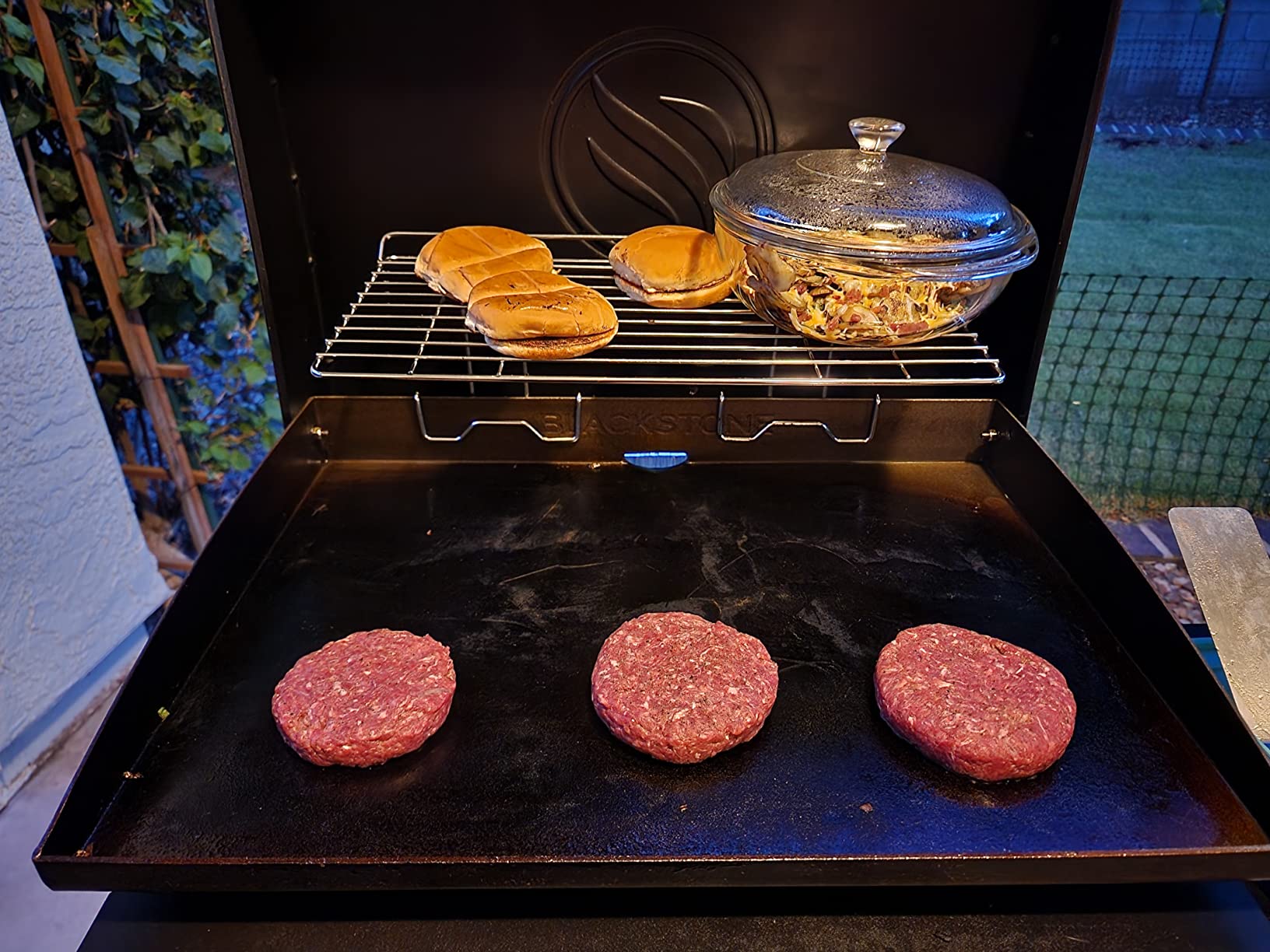 Geesta 2Pcs Blackstone Griddle Warming Rack, Heavy Duty Steel Grill Warming Rack Compatible with 17/22/28/36 Inch Blackstone Griddles customer photo 2