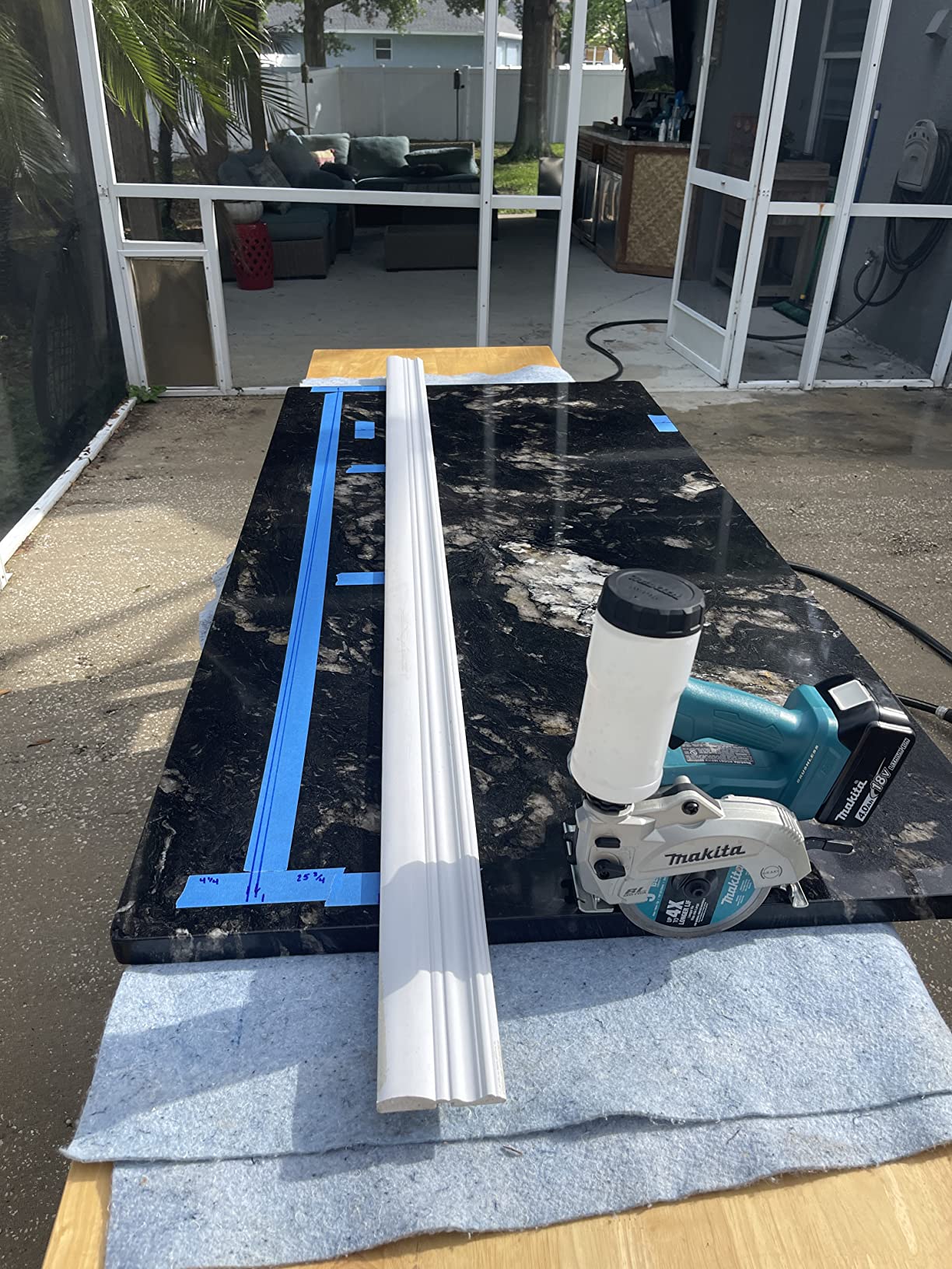Makita XCC01Z 18V LXT Lithium-Ion Brushless Cordless 5-Inch Wet/Dry Masonry Saw, AWS Capable, Tool Only customer photo 1