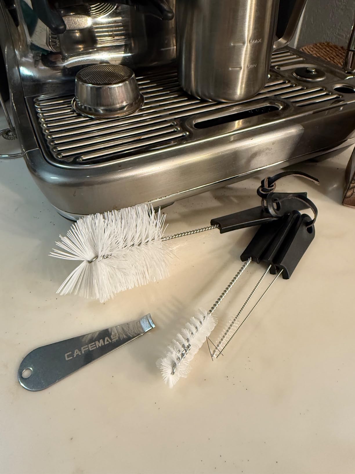 Espresso Brush Machine Cleaning Brush - CAFEMASY 5pcs Coffee Machine Cleaning Brush Pack Barista Tools for Cleaning Espresso Machine Group Head Steam Wand Milk Frother Drip Tray Coffee Mug customer photo 1