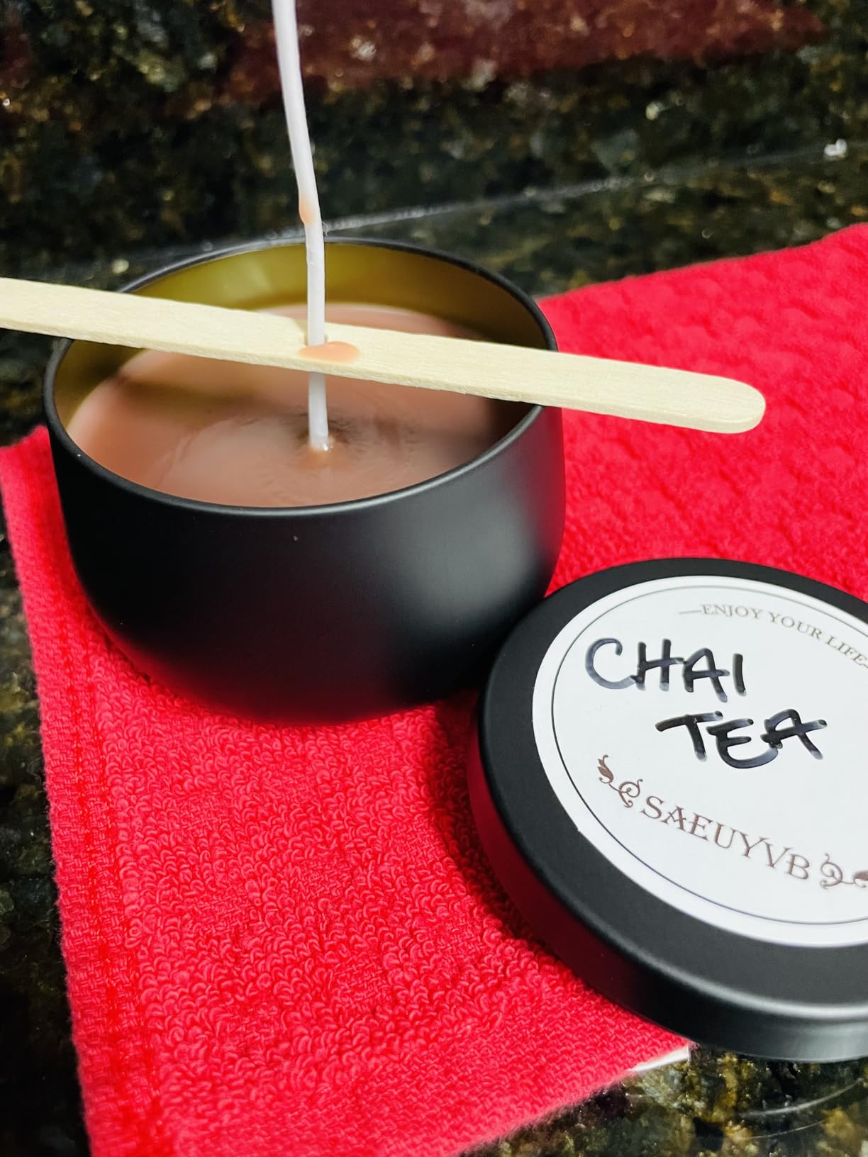 SAEUYVB Candle Making Kit for Adults with Hot Plate, DIY Starter Soy Candle Making Supplies/Kit - Perfect as Home Decorations(Black) customer photo 1