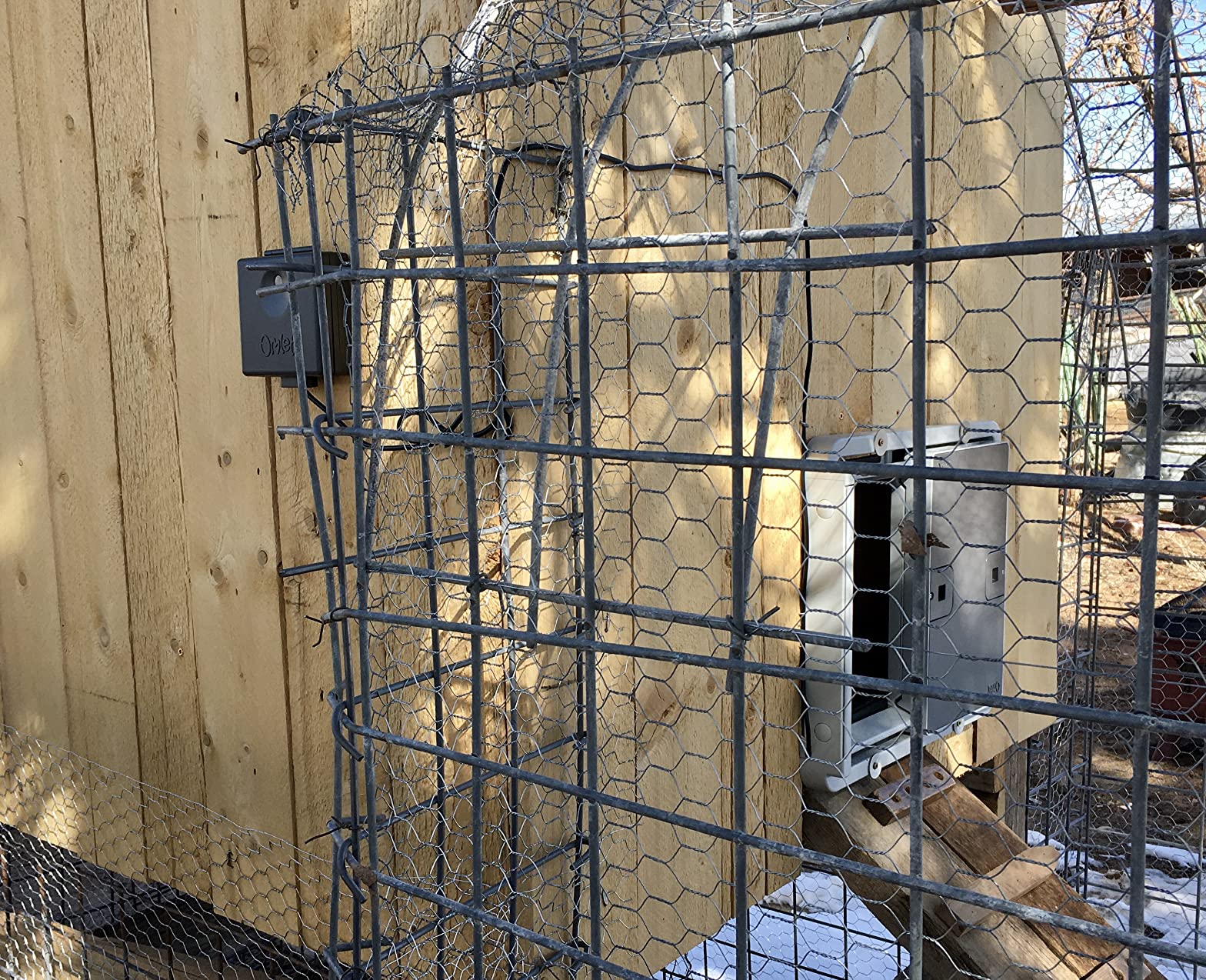 Omlet Automatic Chicken Coop Door Opener | Operated by Light Sensor or Timer | Easy to Install, No Maintenance Required | Improves Coop Security and Insulation | Built-in Safety Sensors | Grey customer photo 1