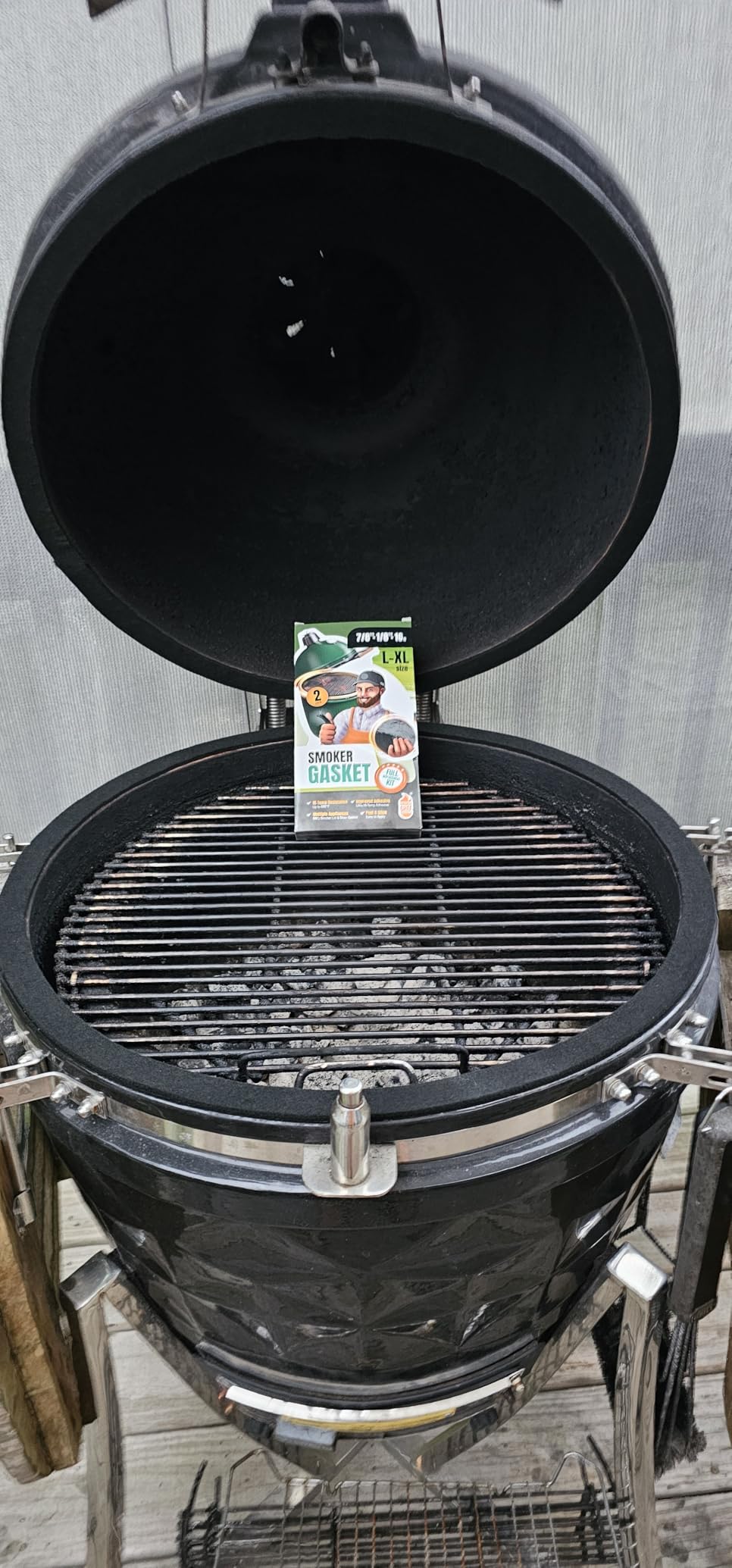 XXL 20 FT Grill Gasket for Smokers - Black 1/2'' x 1/8'' Hi Temp Seal Smoker Gasket - 2-Pack x 10 FT customer photo 2