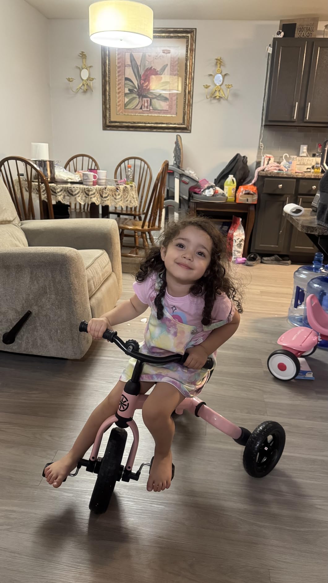XPIY Tricycle for Toddlers Age 2-5 Years Old, 3 in 1 Folding Toddler Bike for Boys and Girls, Kids' Bike Trike with Detachable Pedal and Adjustable Seat (Blue) customer photo 1
