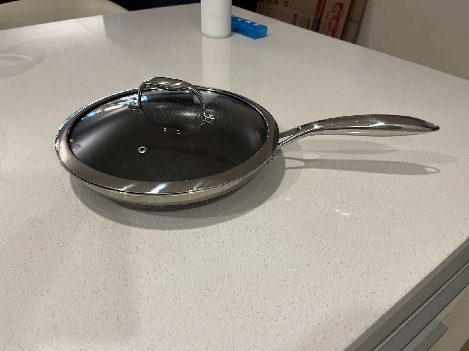 HexClad Tempered Glass Lid, 12-Inch Designed for HexClad Hybrid Cookware, Steam Vented, Dishwasher Safe customer photo 2
