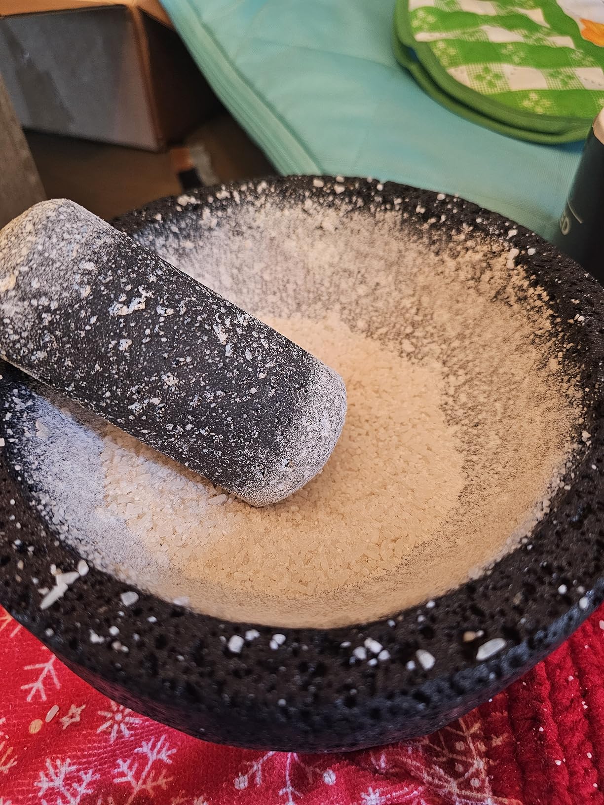 The Original Molcajete Mexicano Volcanic Rock Handmade of Authentic Lava Rock in Mexico customer photo 2