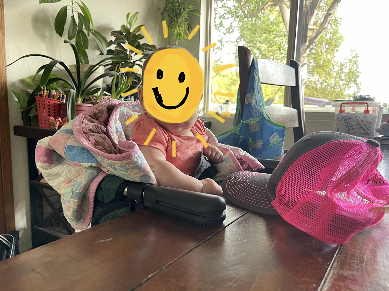 Toogel Hook On High Chair, Portable Travel Baby High Chair, Foldable Clip On Table Seat for 6-36 Months, Anti-Tear Fabric, Washable Cover, Lightweight Baby Dining Chair with Carry Bag (Black) customer photo 1