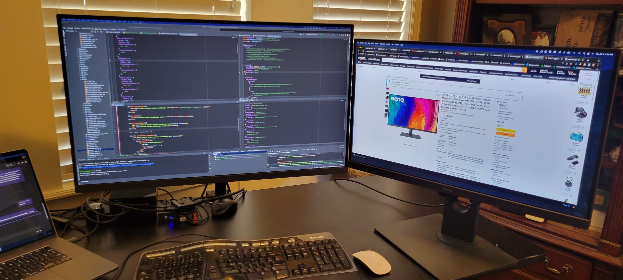 BenQ PD3205U Mac-Ready Monitor 32 inch 4K UHD 99% Rec.709 & sRGB, IPS, DeltaE <= 3, ICC Sync, Calibration Report, AQCOLOR, Uniformity HotKey Puck Ergonomic DisplayPort, USB-C (90W), USB Hub customer photo 2